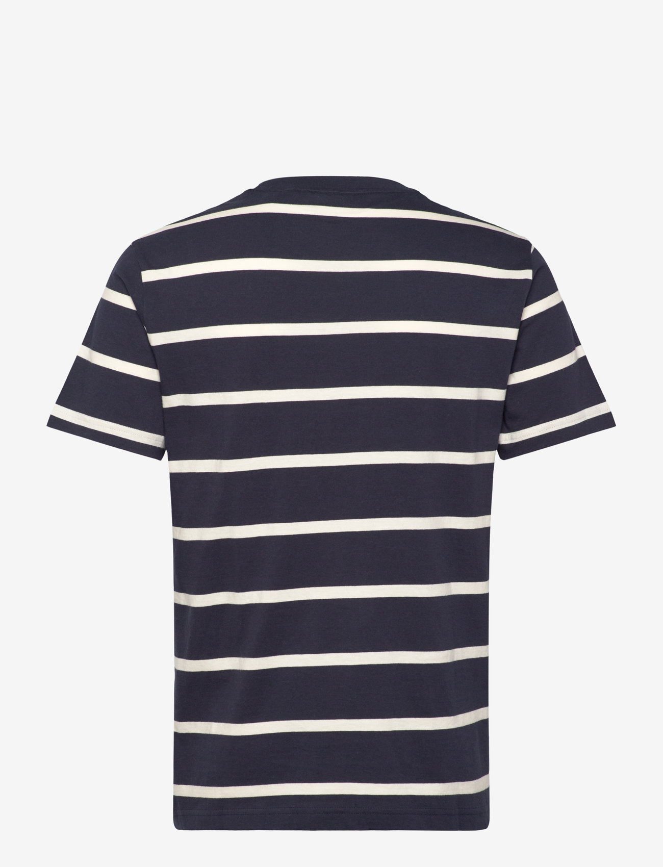 GANT - STRIPED SS T-SHIRT - kortärmade t-shirts - evening blue - 2
