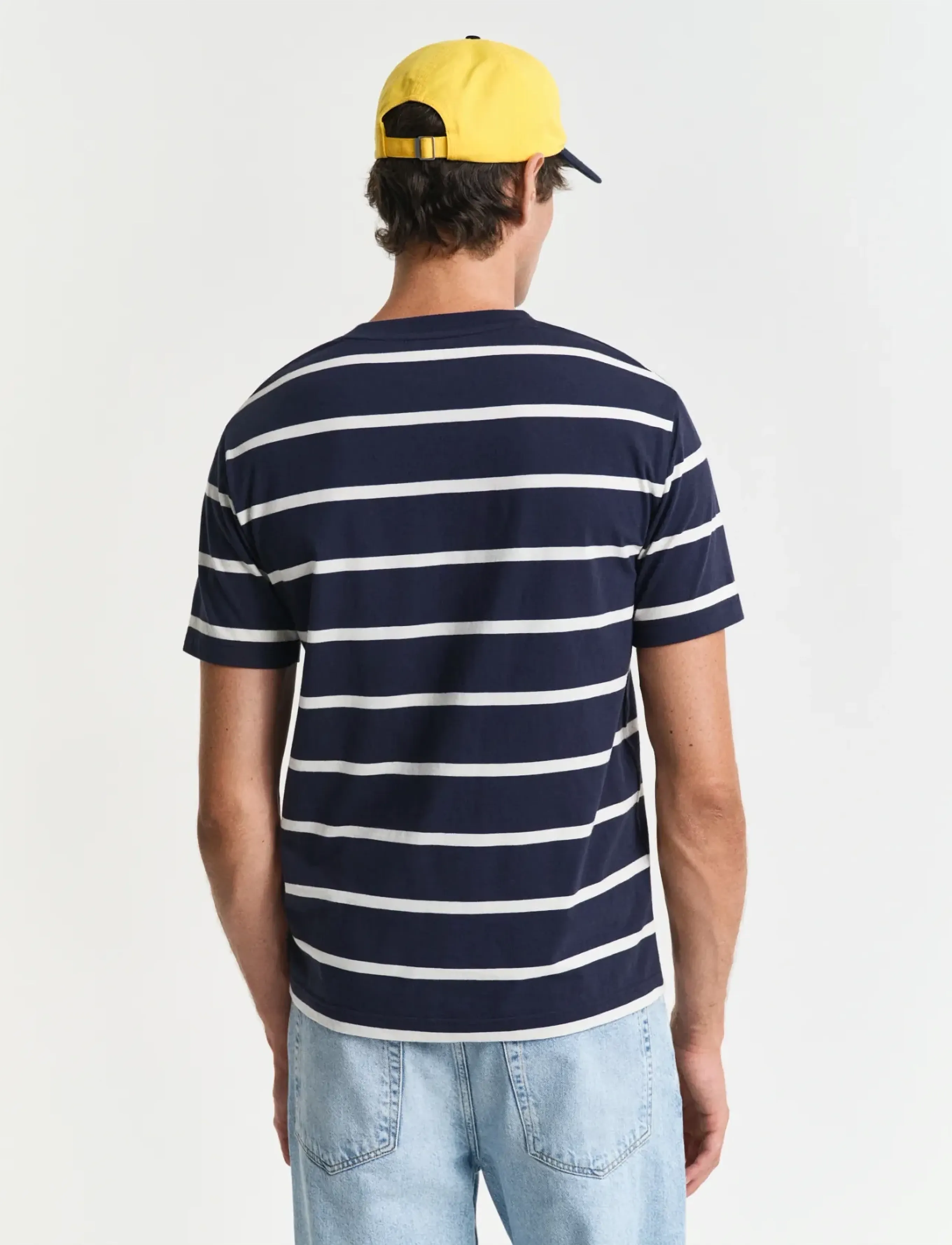 Gant - STRIPED SS T-SHIRT - t-shirts à manches courtes - evening blue - 3