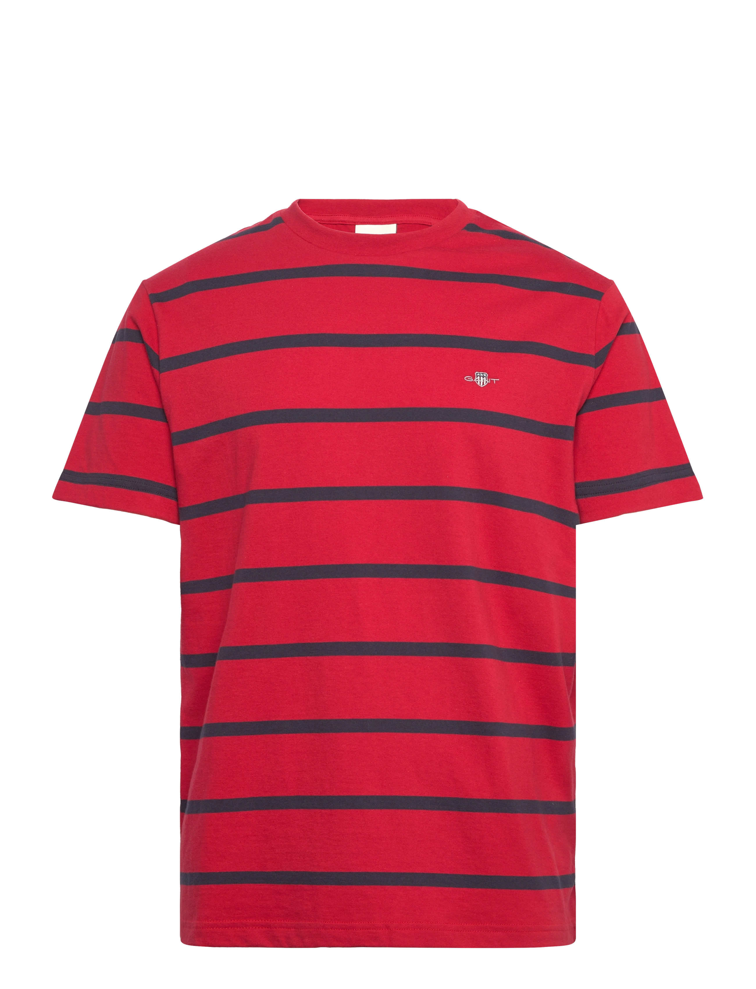 Gant STRIPED SS T-SHIRT - Gant - RUBY RED / red