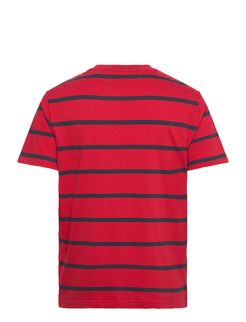 GANT - STRIPED SS T-SHIRT - kortärmade t-shirts - ruby red - 1
