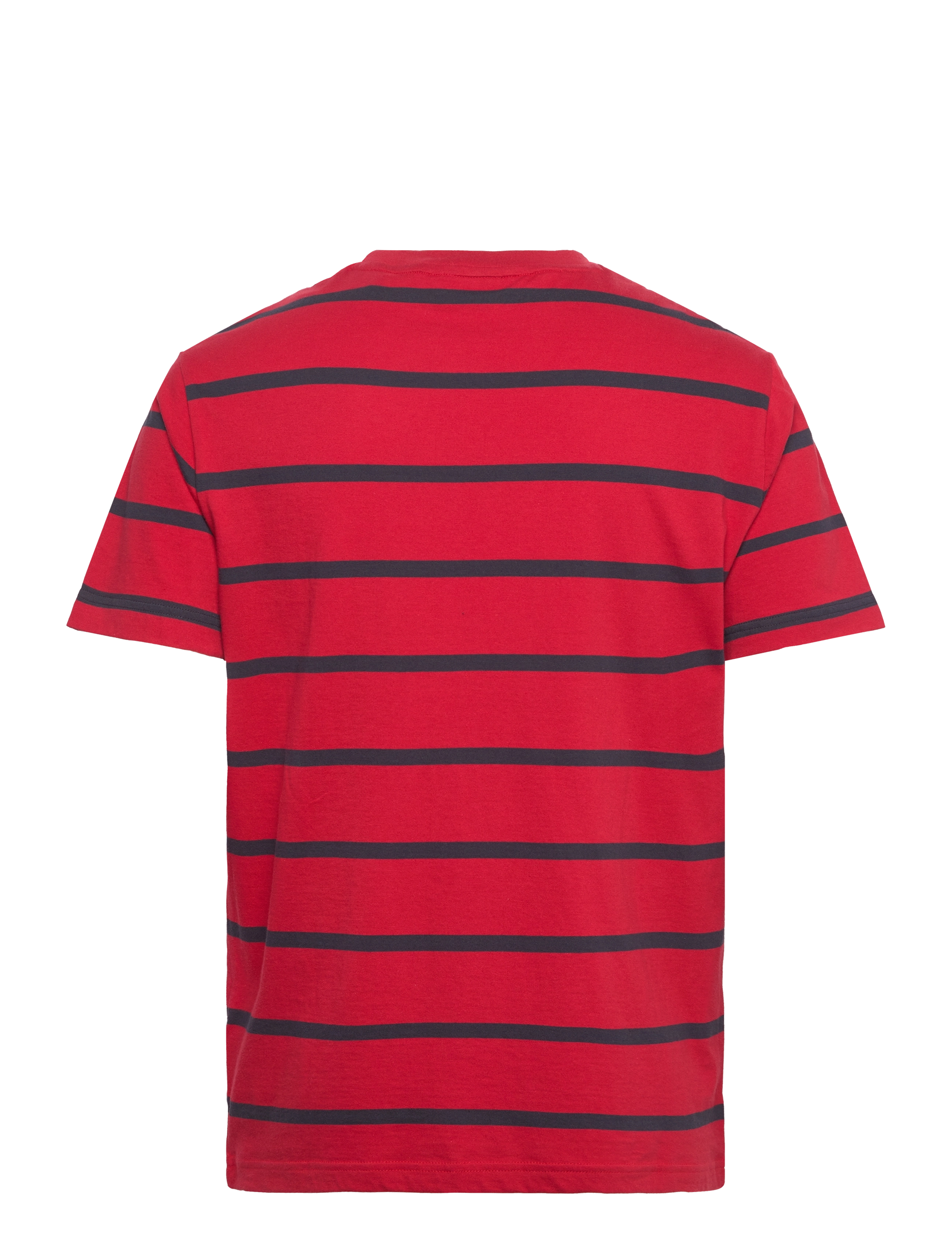 Gant - STRIPED SS T-SHIRT - kortærmede t-shirts - ruby red - 1