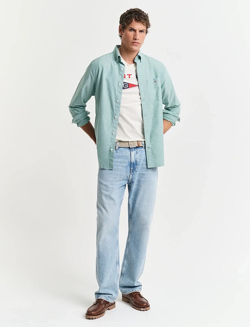 GANT - GRAPHIC SS T-SHIRT - short-sleeved t-shirts - cream - 5