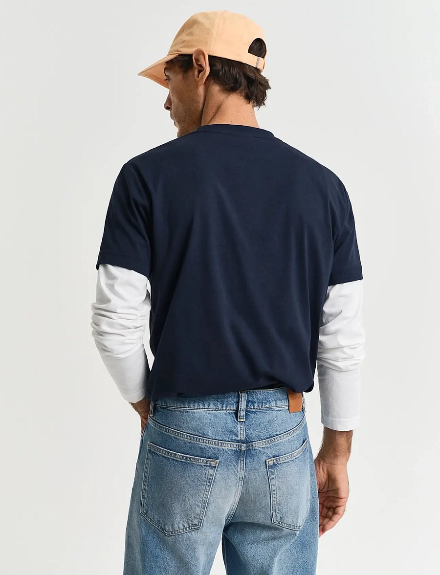 Gant - GRAPHIC SS T-SHIRT - t-shirts à manches courtes - evening blue - 3