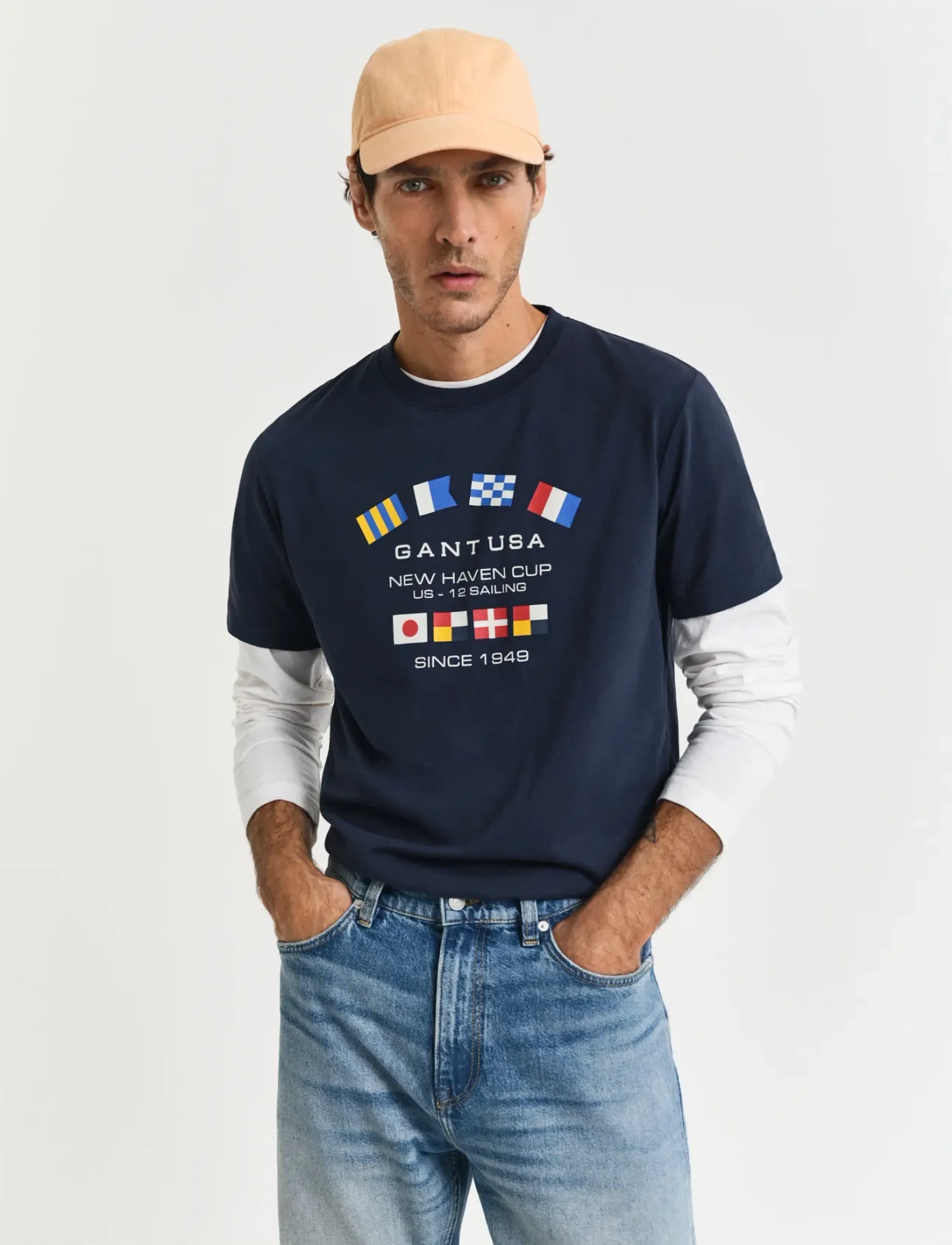 Gant - GRAPHIC SS T-SHIRT - t-shirts à manches courtes - evening blue - 4