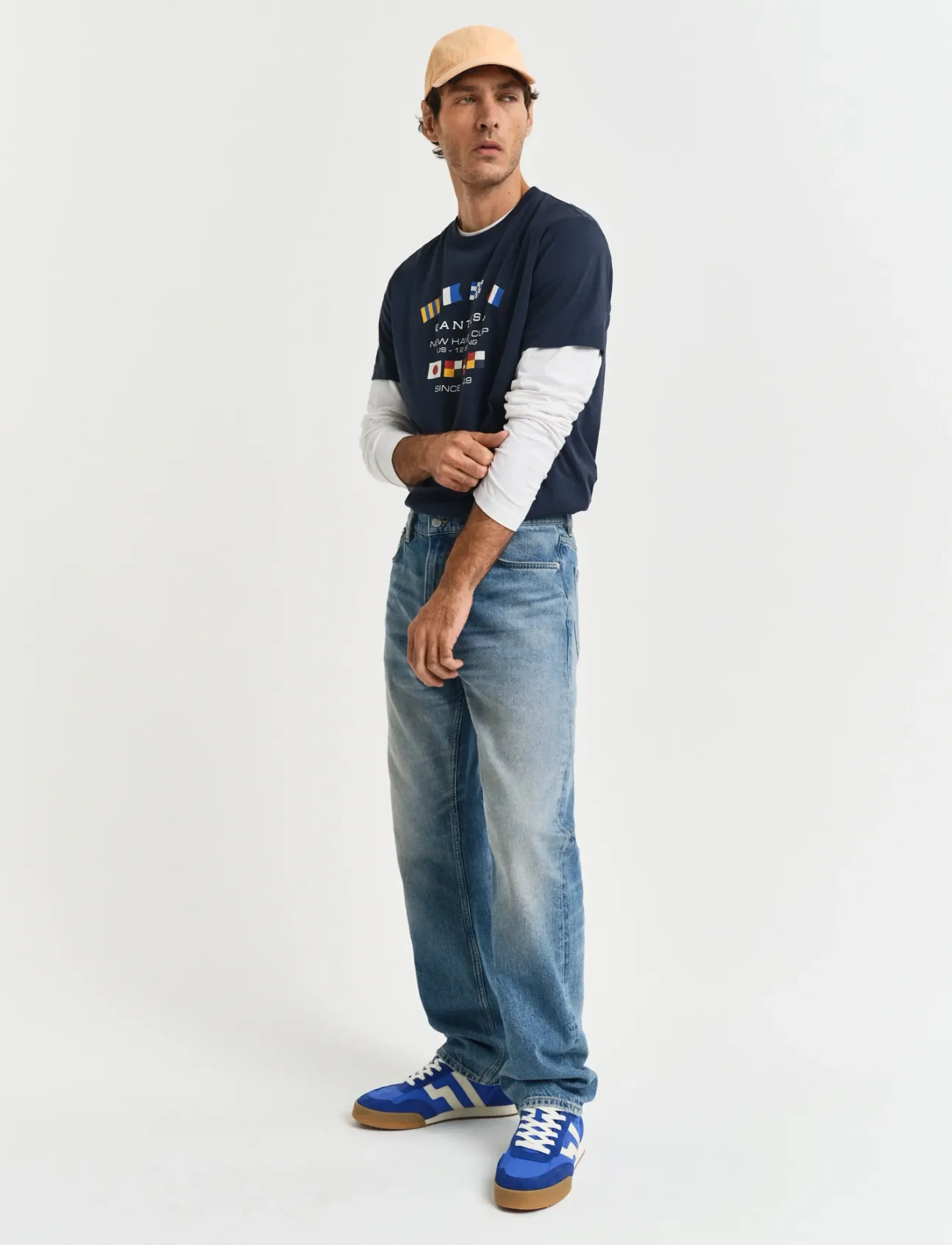 Gant - GRAPHIC SS T-SHIRT - t-shirts à manches courtes - evening blue - 5