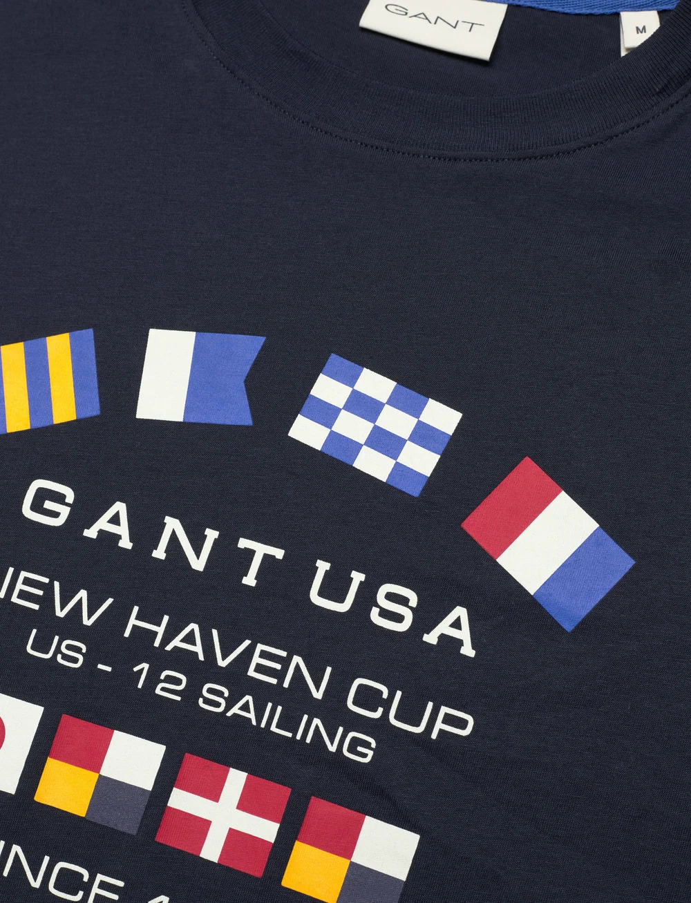 GANT - GRAPHIC SS T-SHIRT - lühikeste varrukatega t-särgid - evening blue - 2