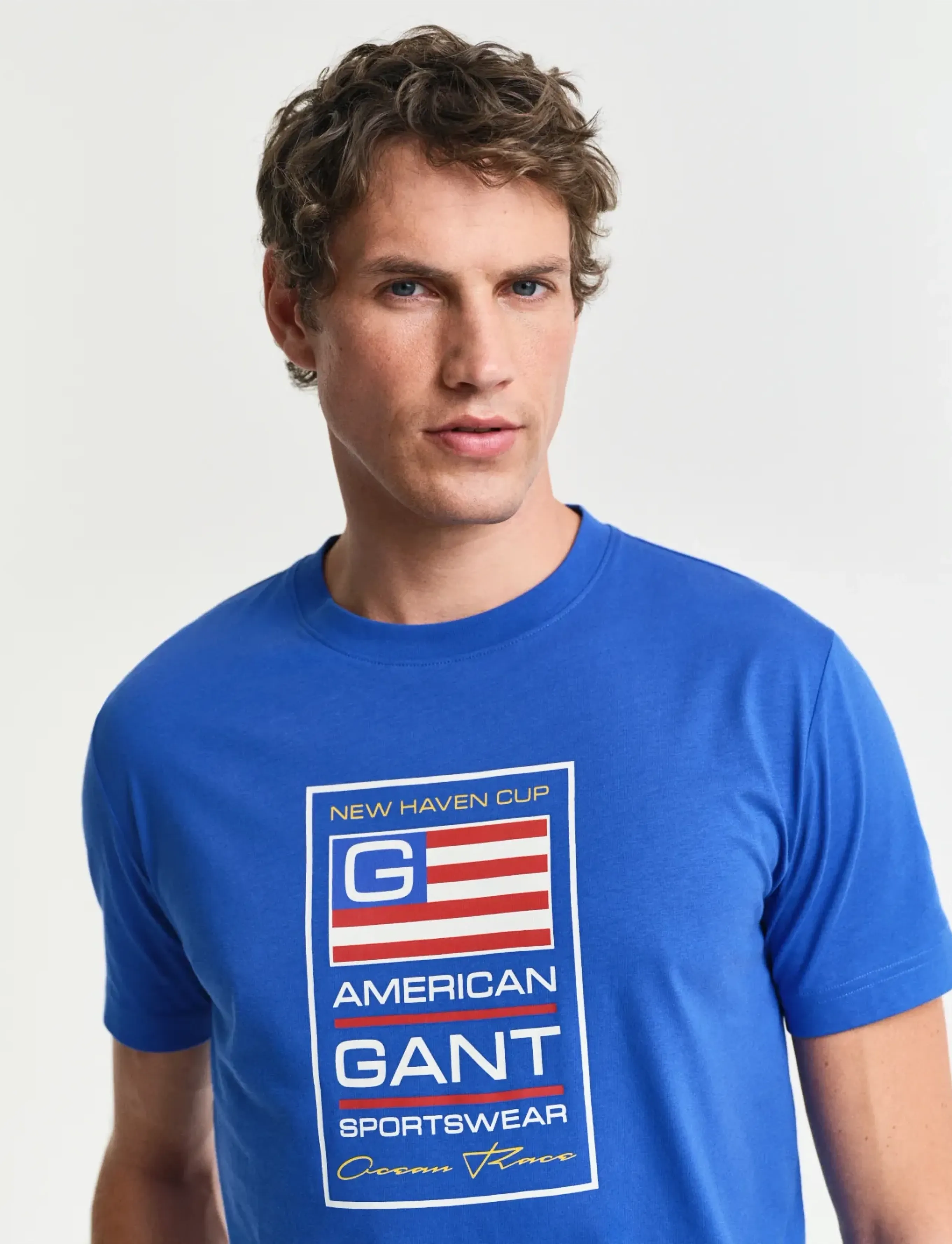 Gant - GRAPHIC SS T-SHIRT - kortärmade t-shirts - lapis blue - 4