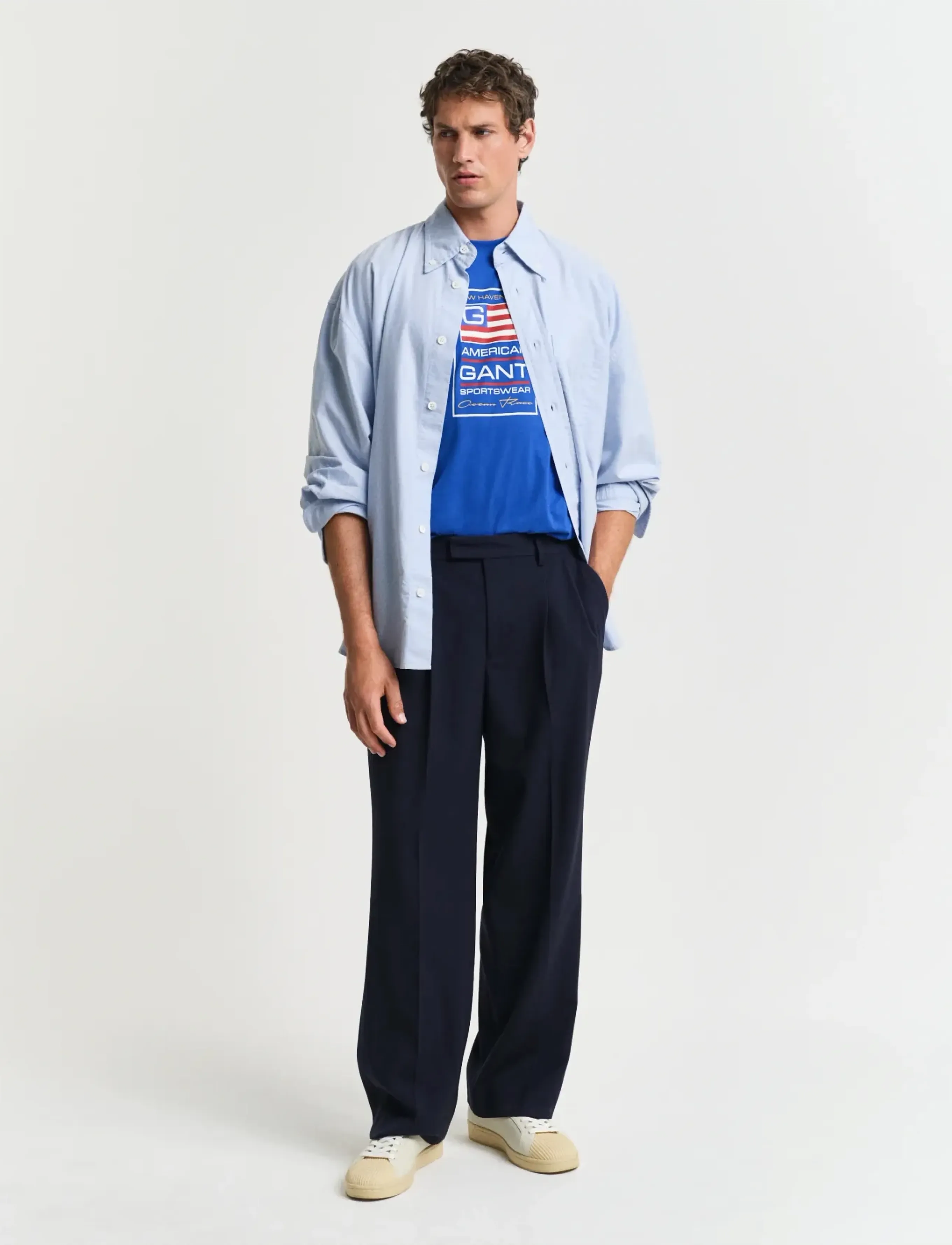 Gant - GRAPHIC SS T-SHIRT - kortärmade t-shirts - lapis blue - 5