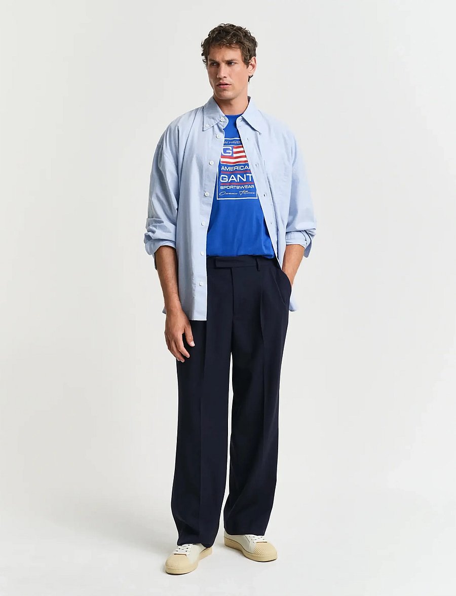 Gant - GRAPHIC SS T-SHIRT - kortärmade t-shirts - lapis blue - 5