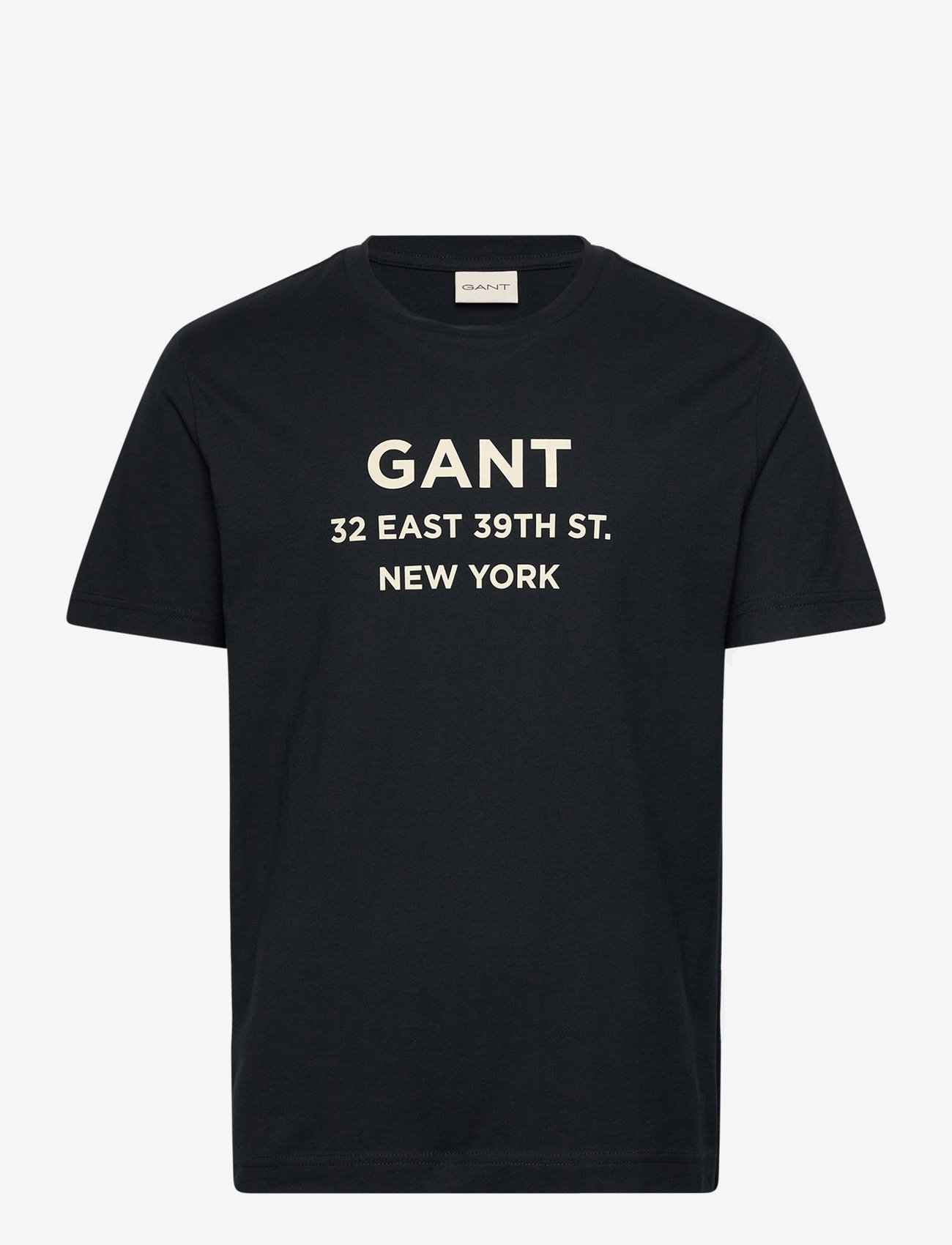 GANT - SMALL GRAPHIC PRINTED T-SHIRT - kurzärmelig - black - 0