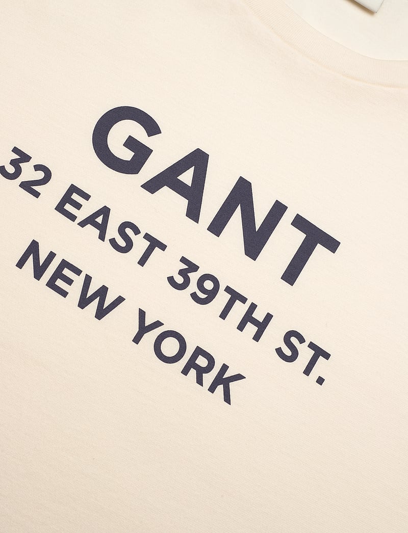 GANT - SMALL GRAPHIC PRINTED T-SHIRT - kurzärmelig - cream - 2