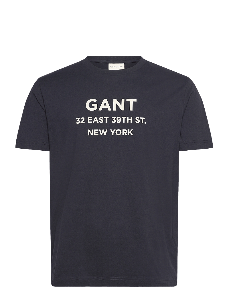 GANT - SMALL GRAPHIC PRINTED T-SHIRT - kurzärmelig - evening blue - 0