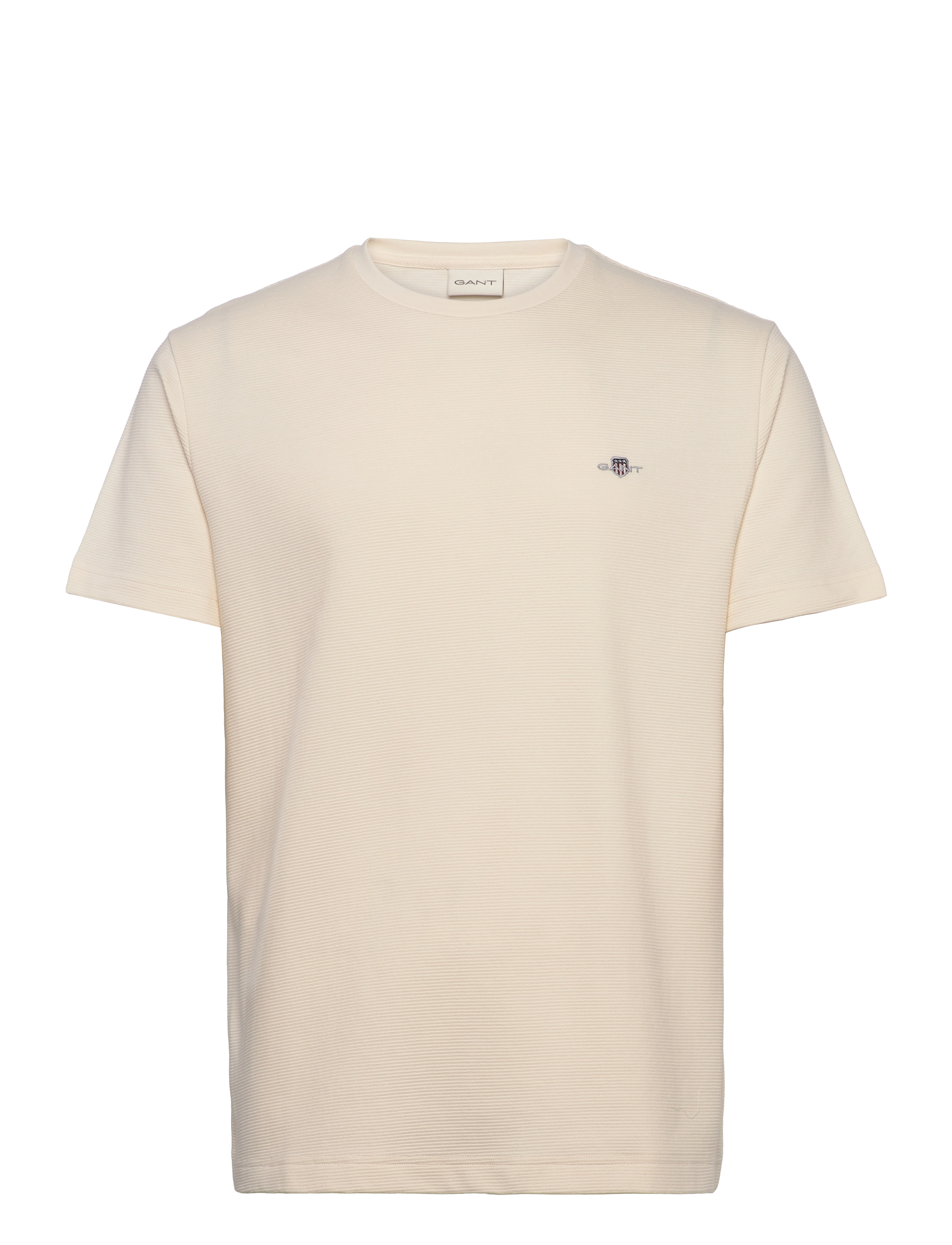 Gant TEXTURE SS T-SHIRT - Gant - CREAM / cream