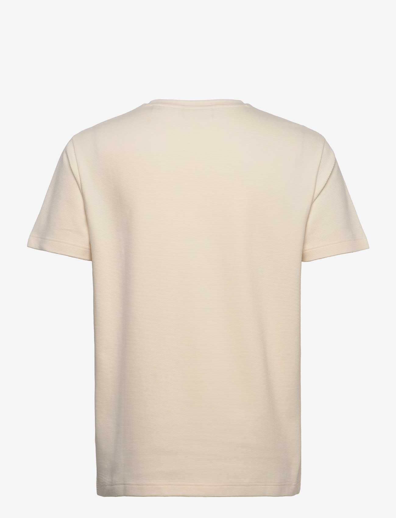 Gant - TEXTURE SS T-SHIRT - lühikeste varrukatega t-särgid - cream - 1