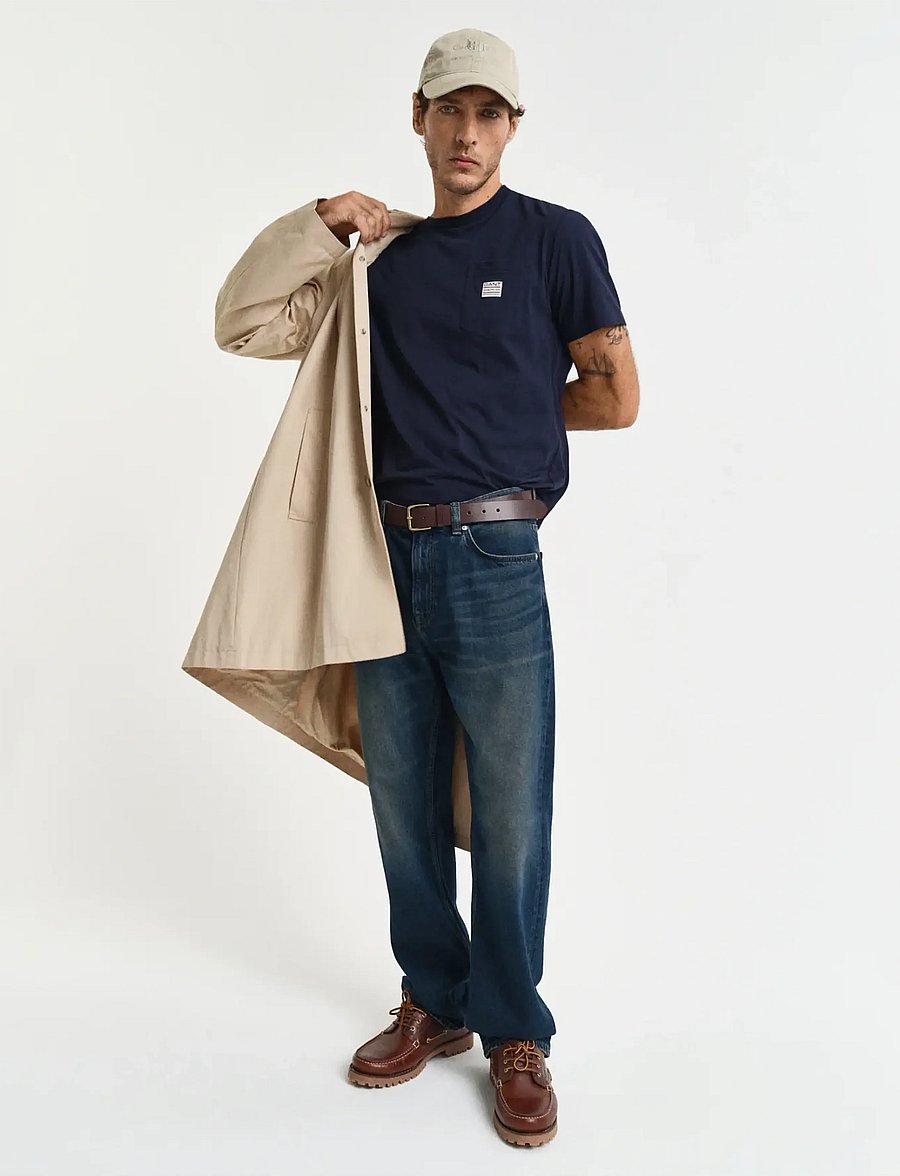 GANT - POCKET SS T-SHIRT - evening blue - 5