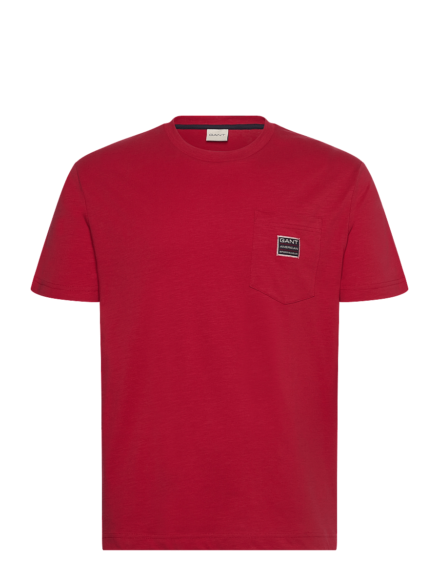 Gant - POCKET SS T-SHIRT - kurzärmelig - ruby red - 1