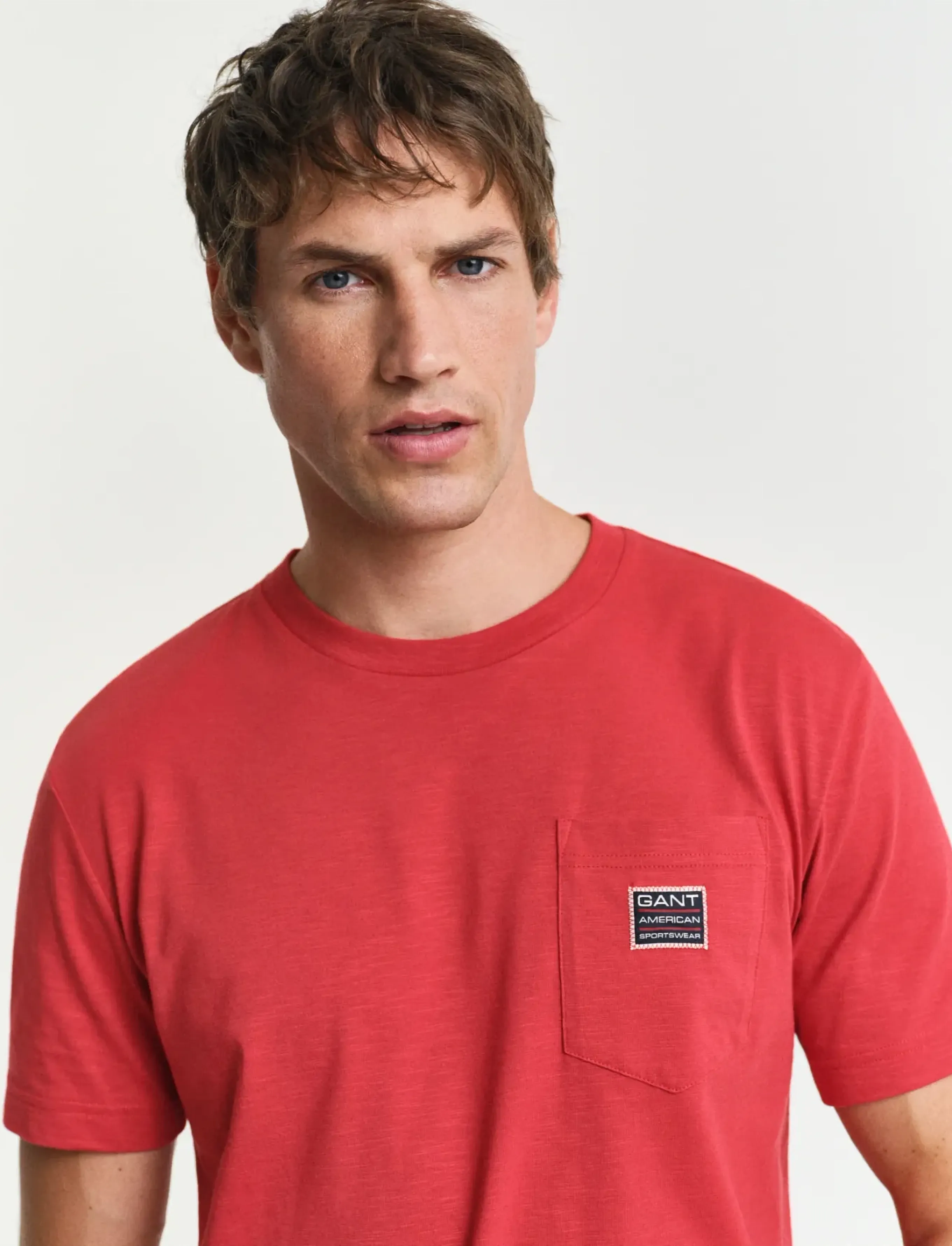 Gant - POCKET SS T-SHIRT - kortærmede t-shirts - ruby red - 4