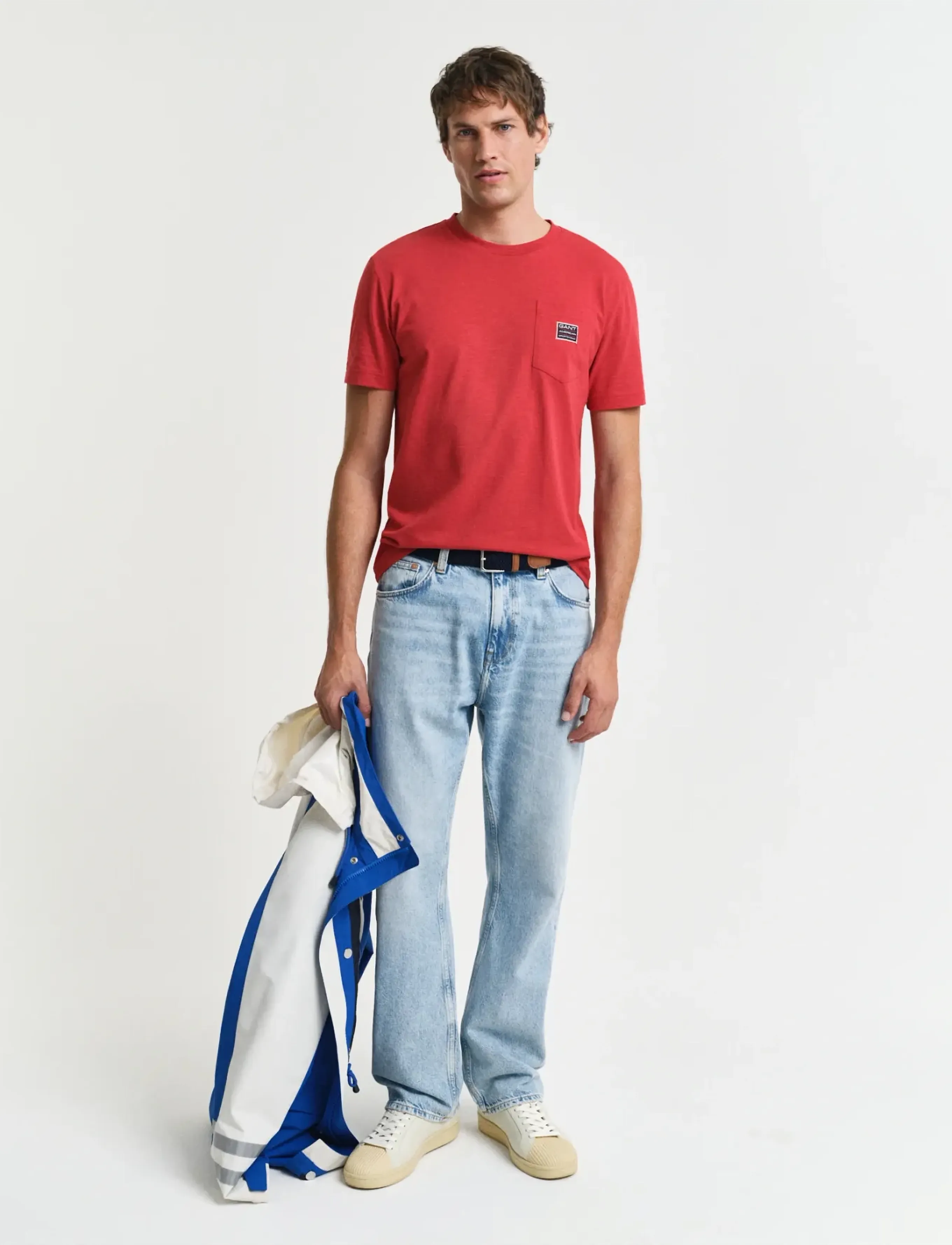 Gant - POCKET SS T-SHIRT - kortærmede t-shirts - ruby red - 5