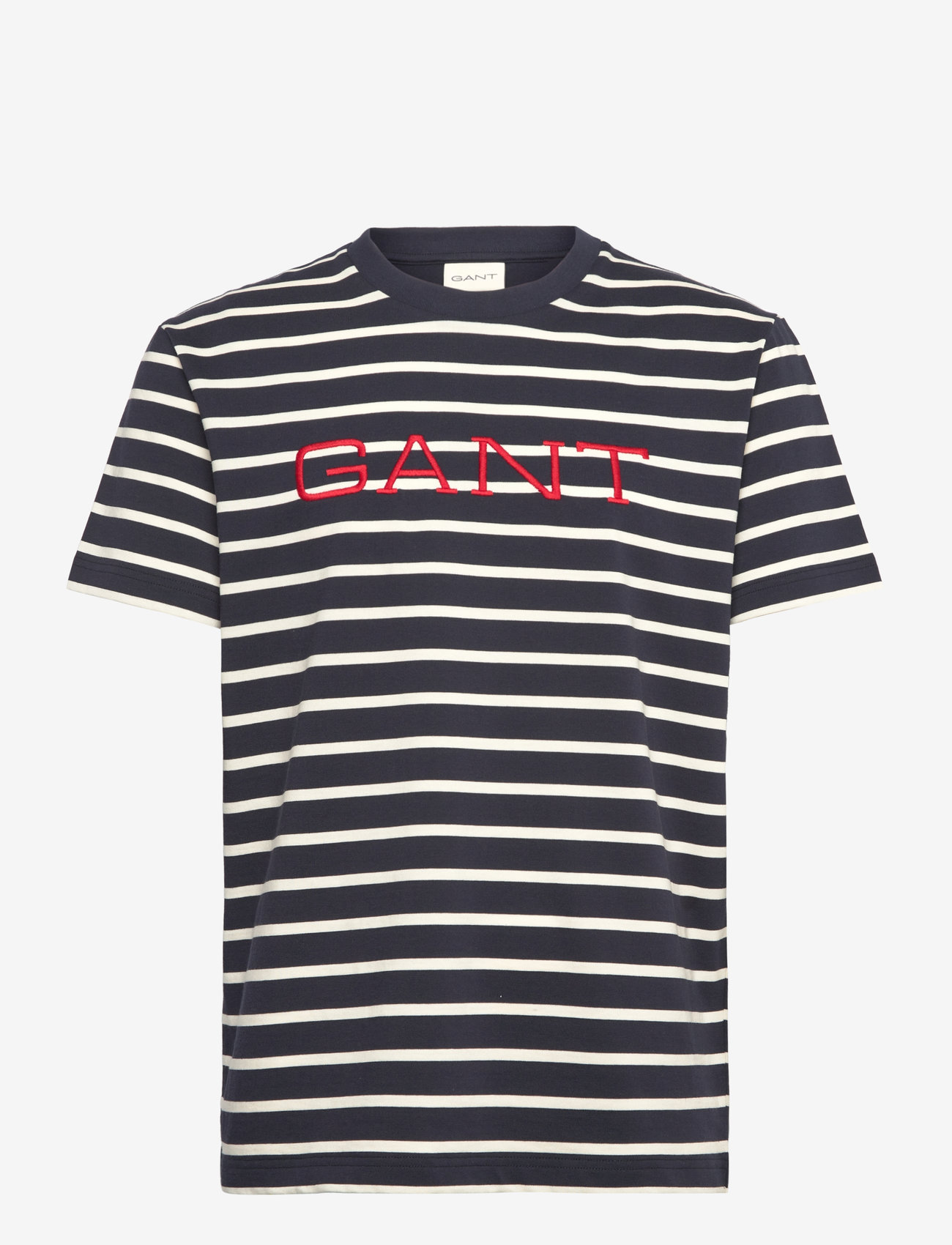 GANT - GRAPHIC STRIPED SS T-SHIRT - kurzärmelig - evening blue - 0