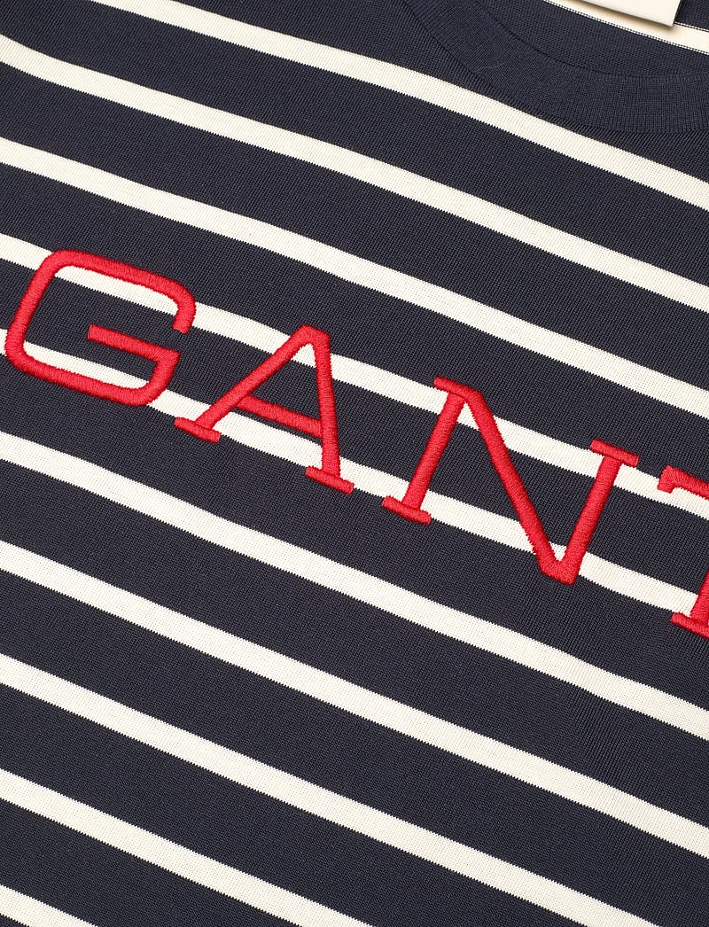 GANT - GRAPHIC STRIPED SS T-SHIRT - kurzärmelig - evening blue - 2