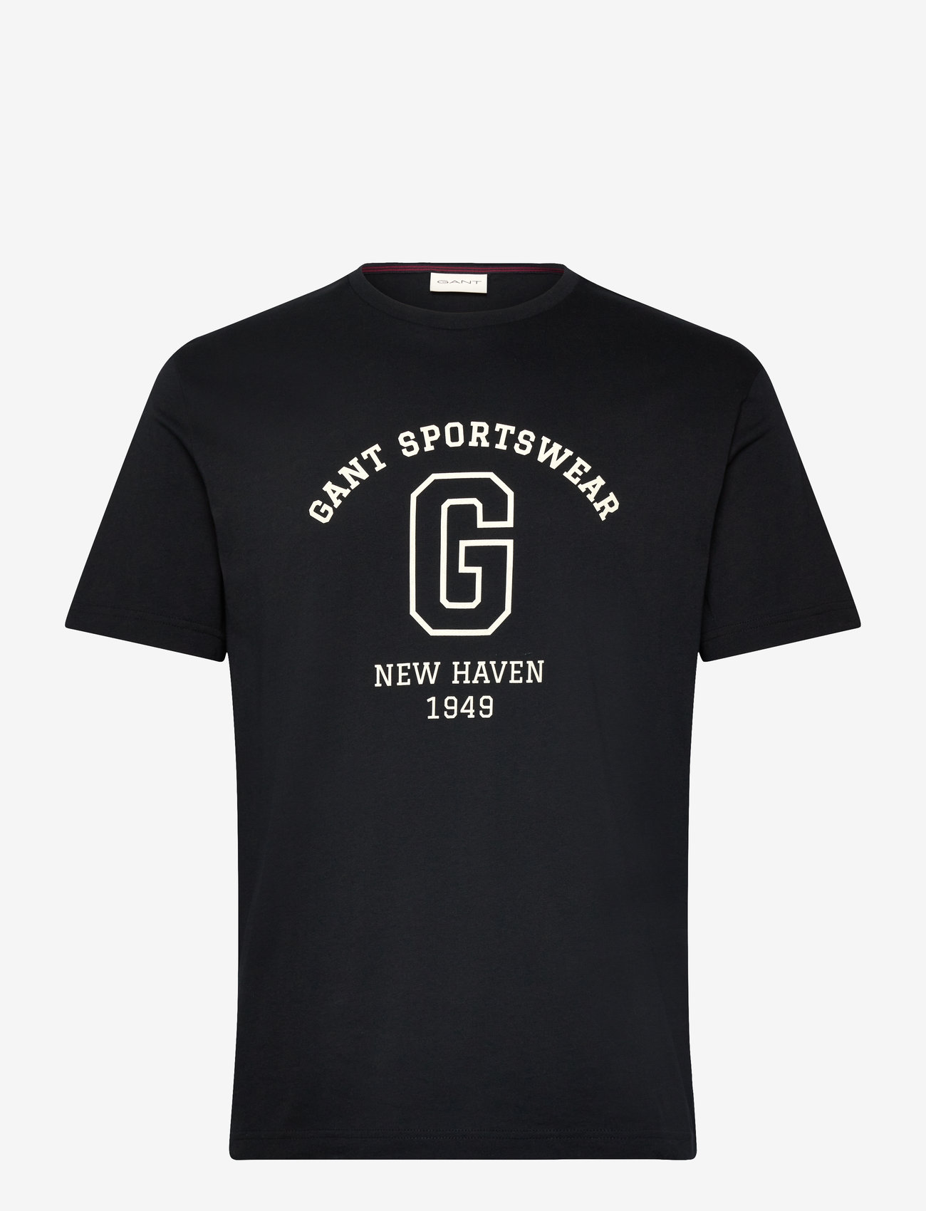 GANT - GRAPHIC SS T-SHIRT - lyhythihaiset - black - 0