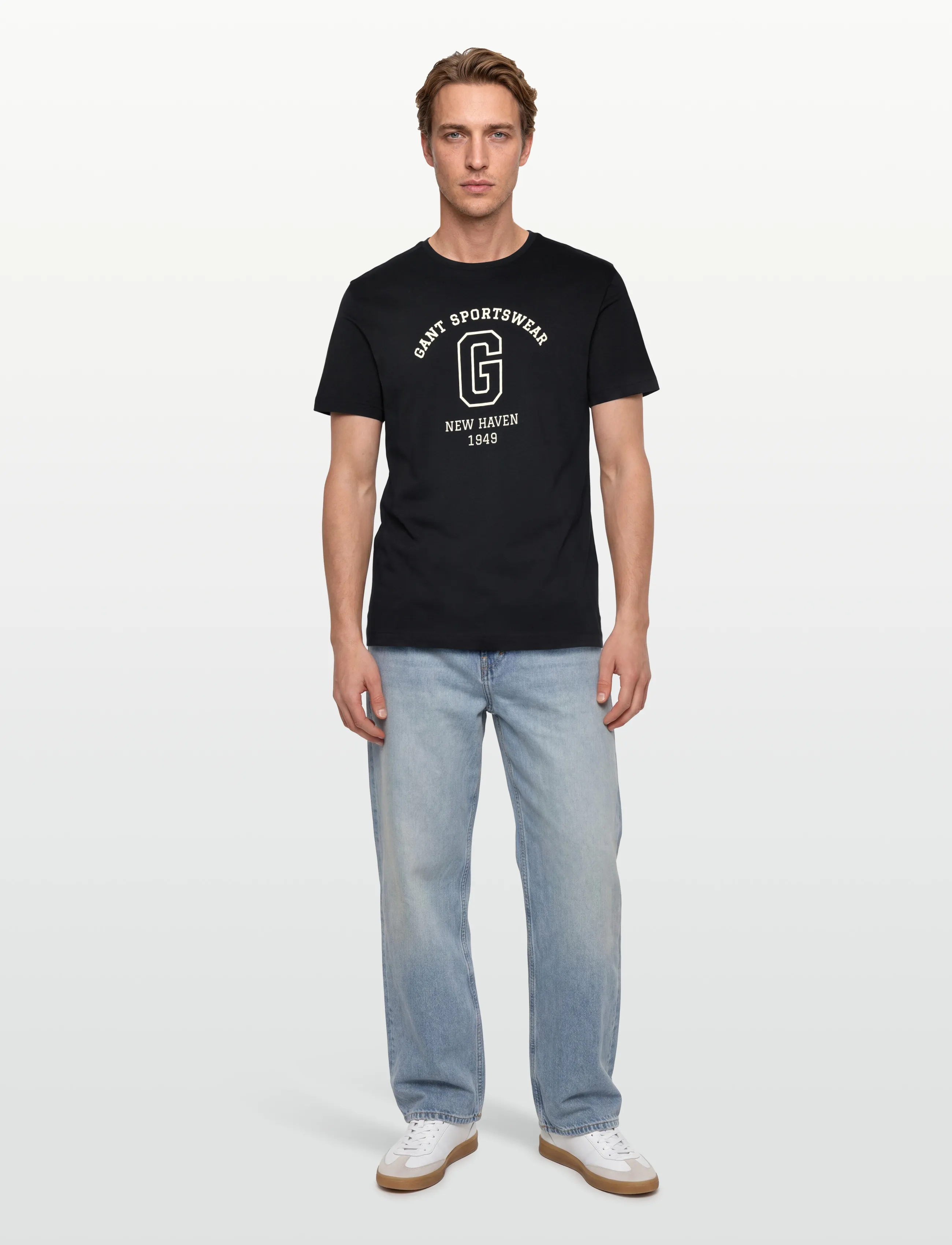 Gant Graphic Ss T-Shirt, S, T-shirts, Schwarz - Short-sleeved, Männerswear