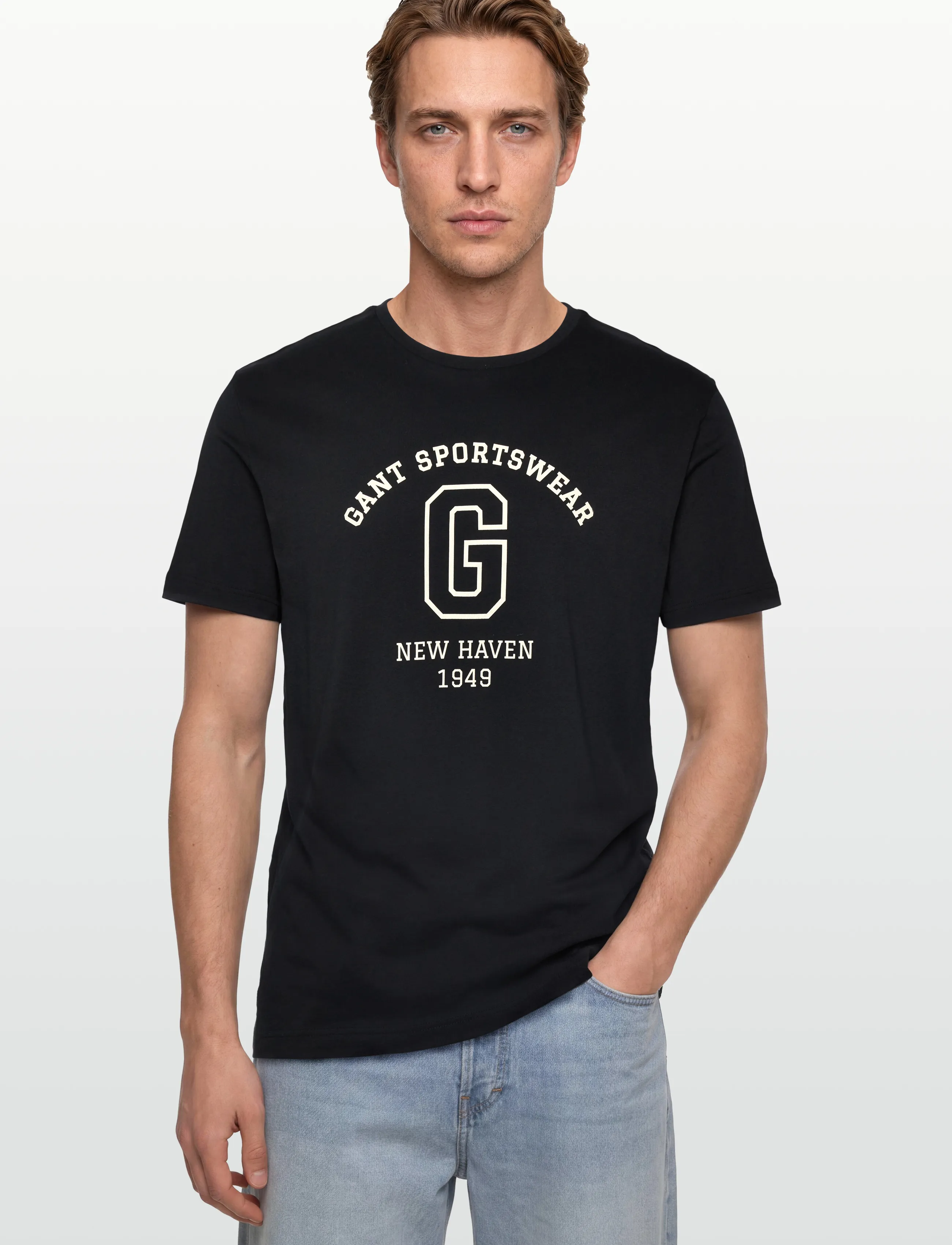 Gant - GRAPHIC SS T-SHIRT - laveste priser - black - 3