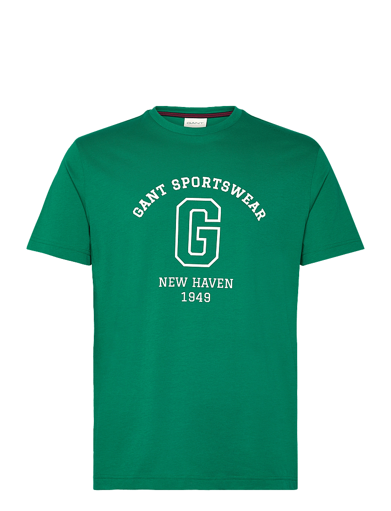 GANT - GRAPHIC SS T-SHIRT - kortärmade t-shirts - deep green - 0