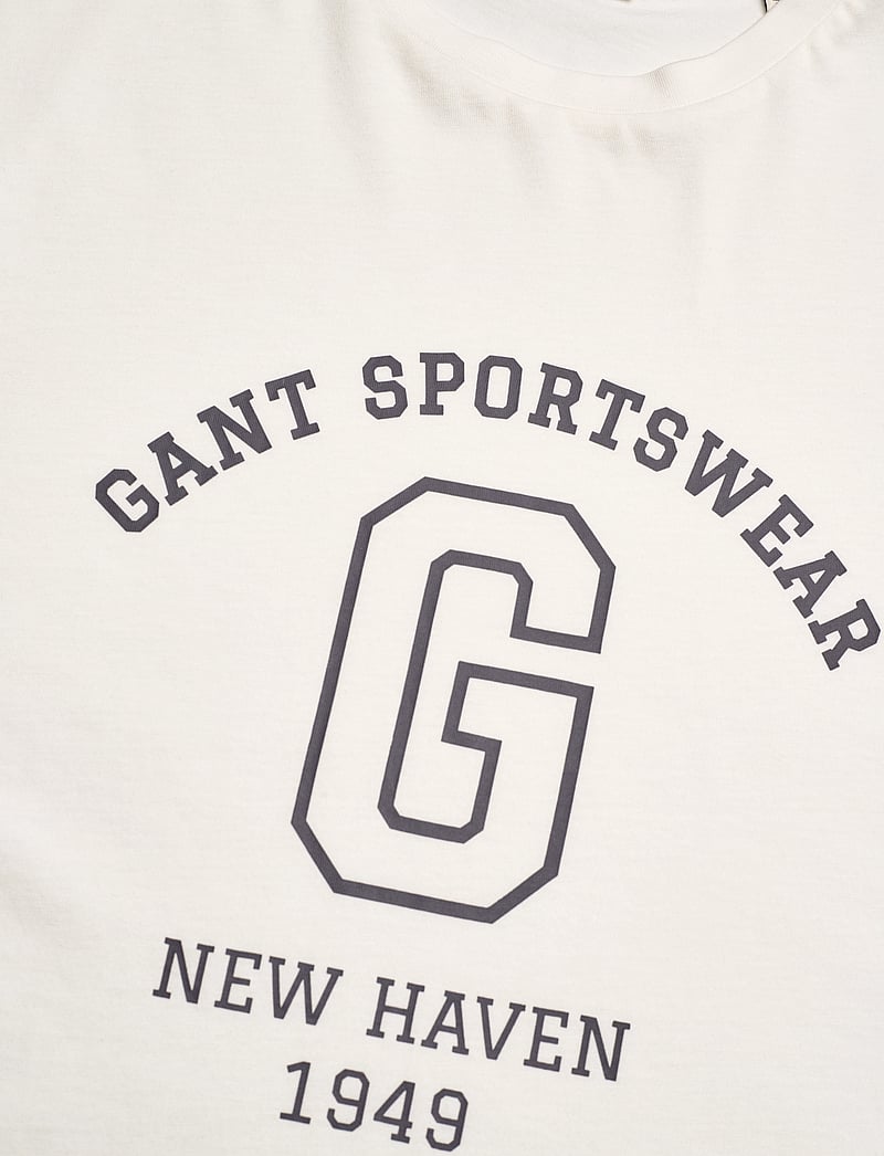 GANT - GRAPHIC SS T-SHIRT - kortärmade t-shirts - eggshell - 2