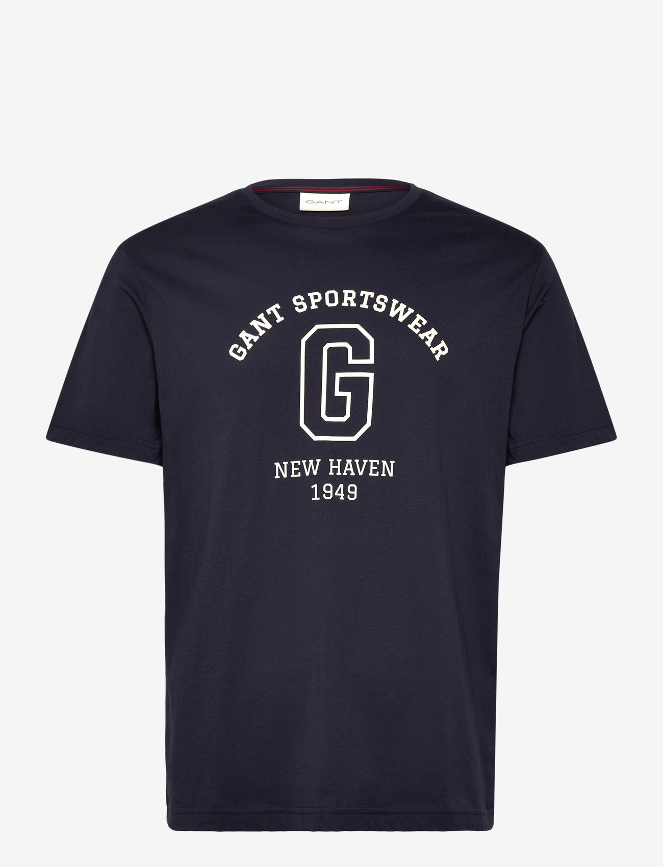 GANT - GRAPHIC SS T-SHIRT - short-sleeved t-shirts - evening blue - 0