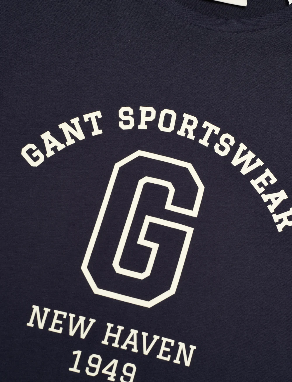 GANT - GRAPHIC SS T-SHIRT - kurzärmelig - evening blue - 2