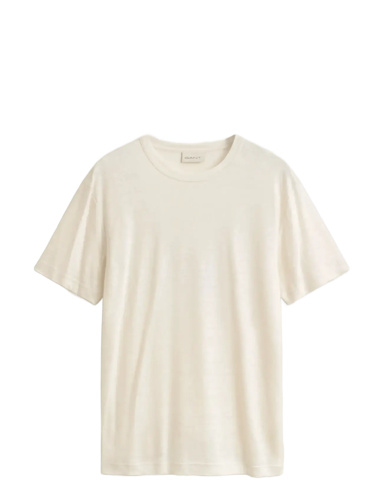 Gant LINEN SS T-SHIRT - T-shirts - CREAMED WHITE / cream