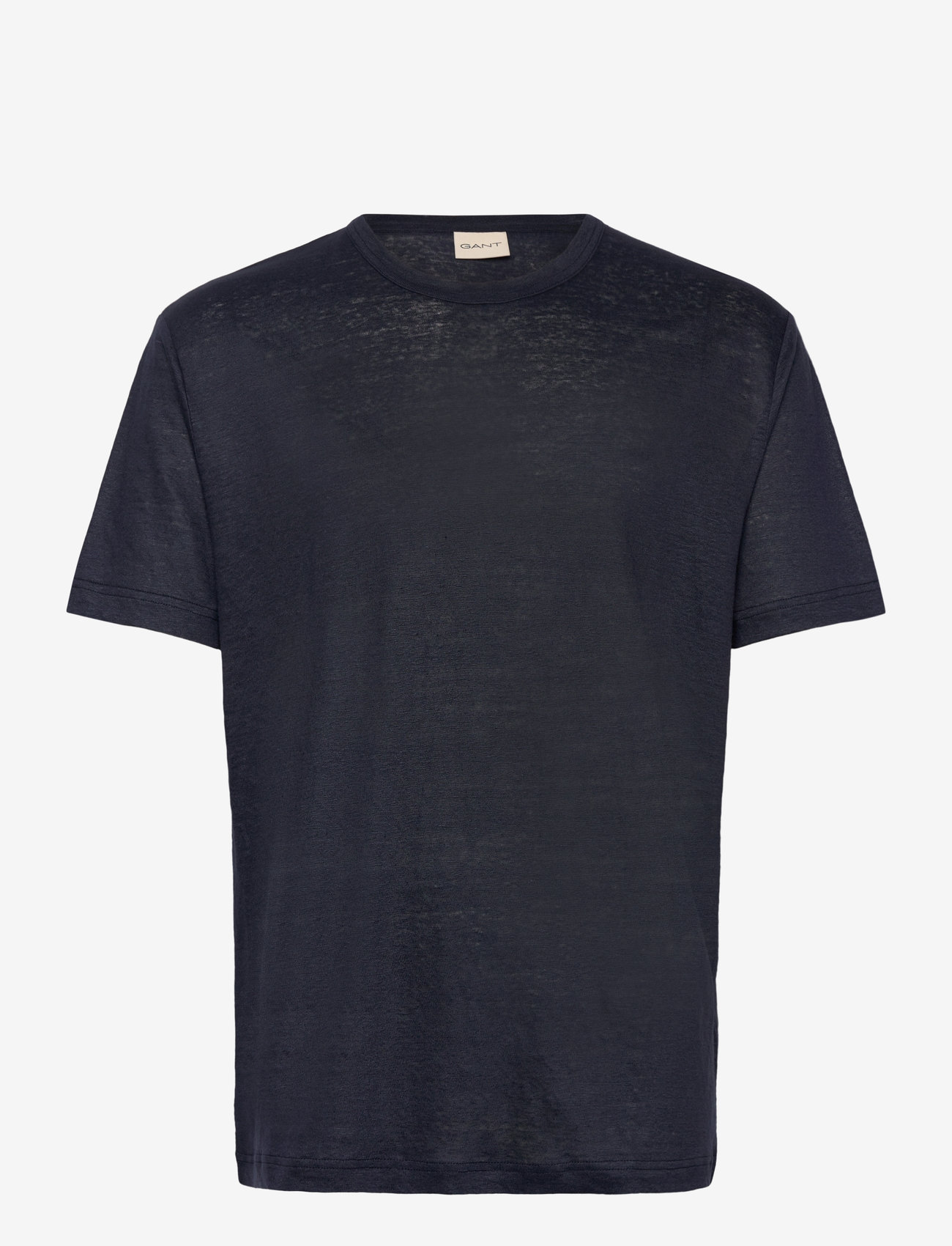 GANT - LINEN SS T-SHIRT - kurzärmelig - evening blue - 1