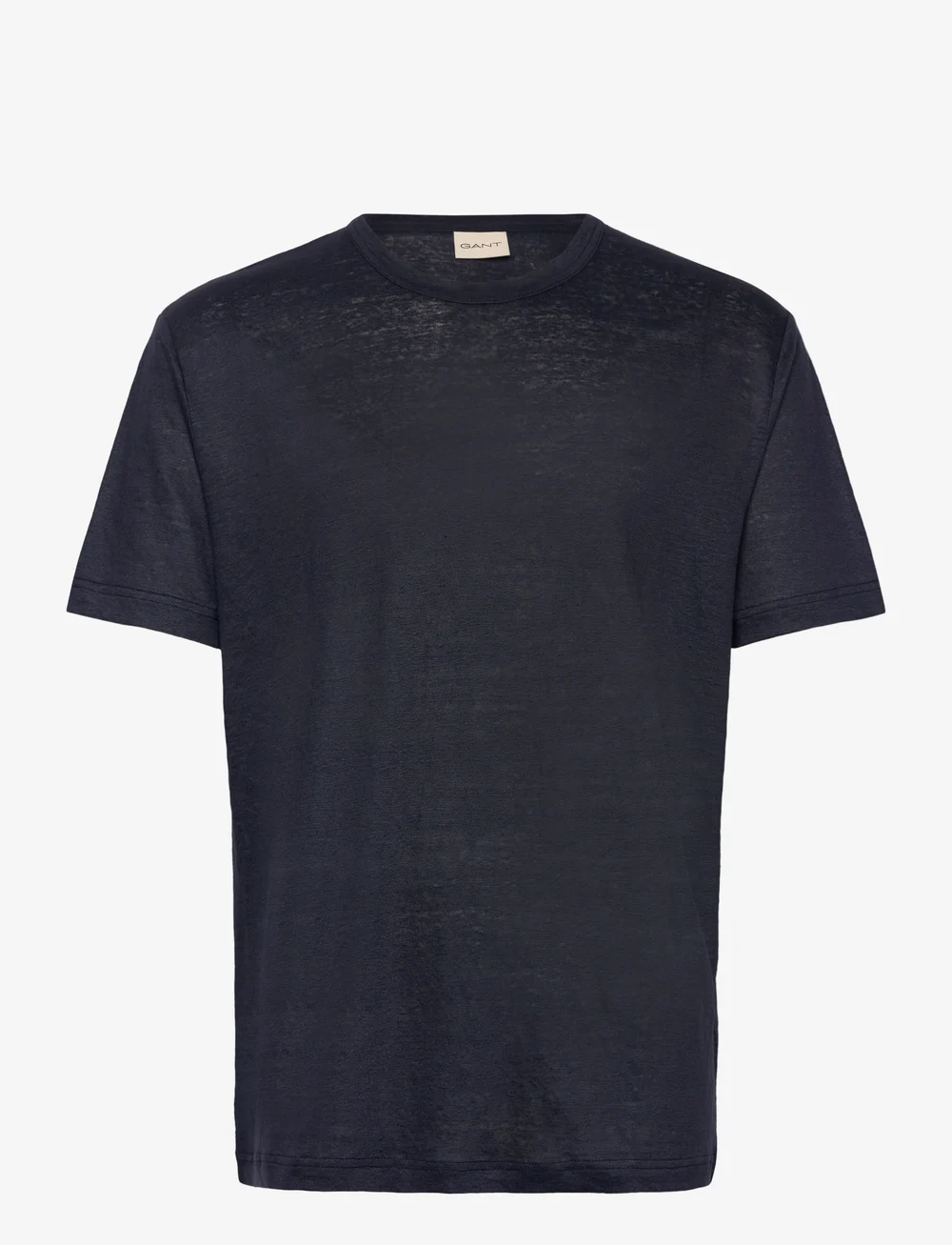 GANT - LINEN SS T-SHIRT - kortärmade t-shirts - evening blue - 1