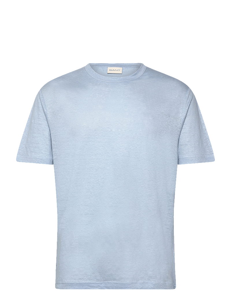 GANT - LINEN SS T-SHIRT - t-krekli ar īsām piedurknēm - fresh blue - 0