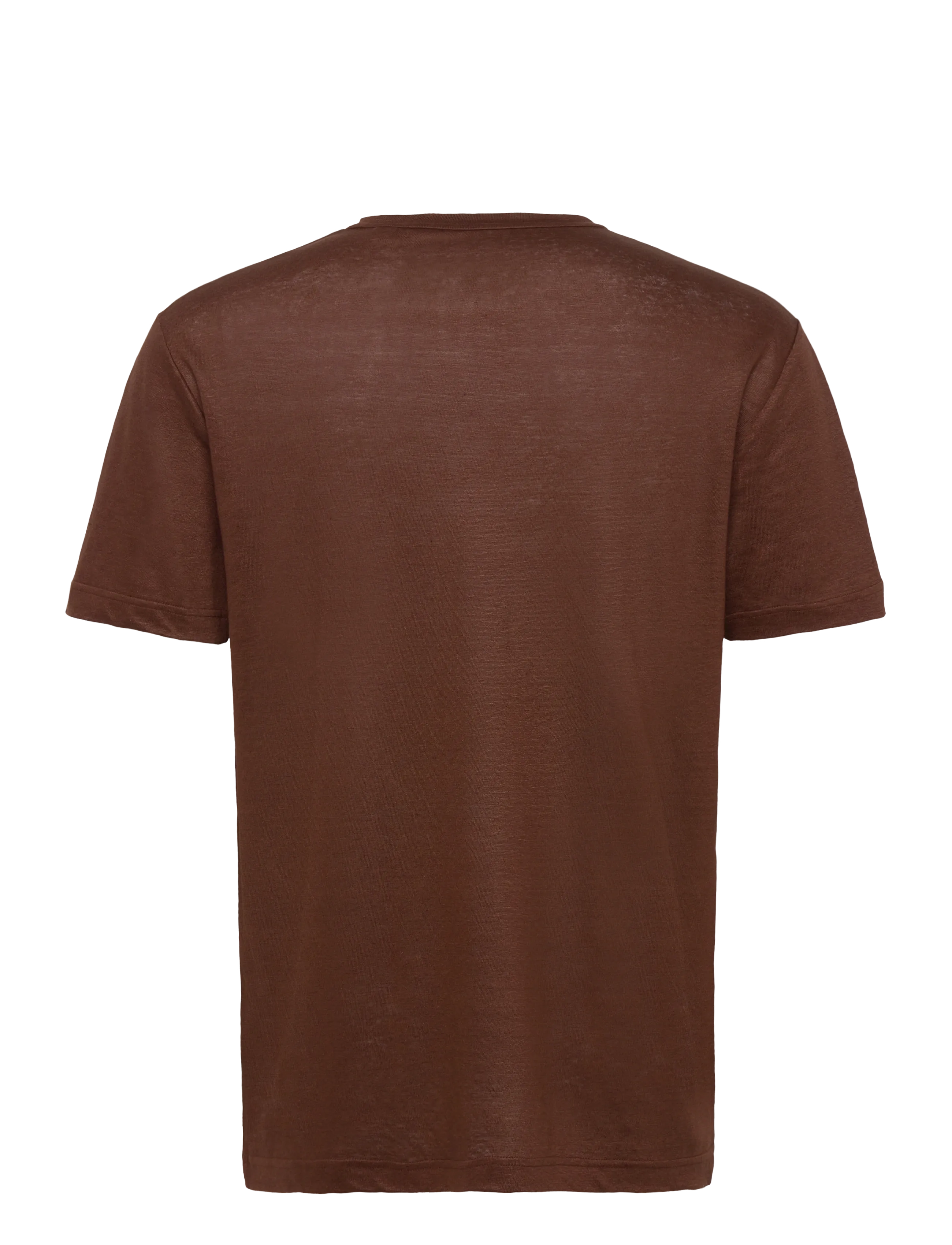 Gant - LINEN SS T-SHIRT - kortærmede t-shirts - mahogany brown - 2