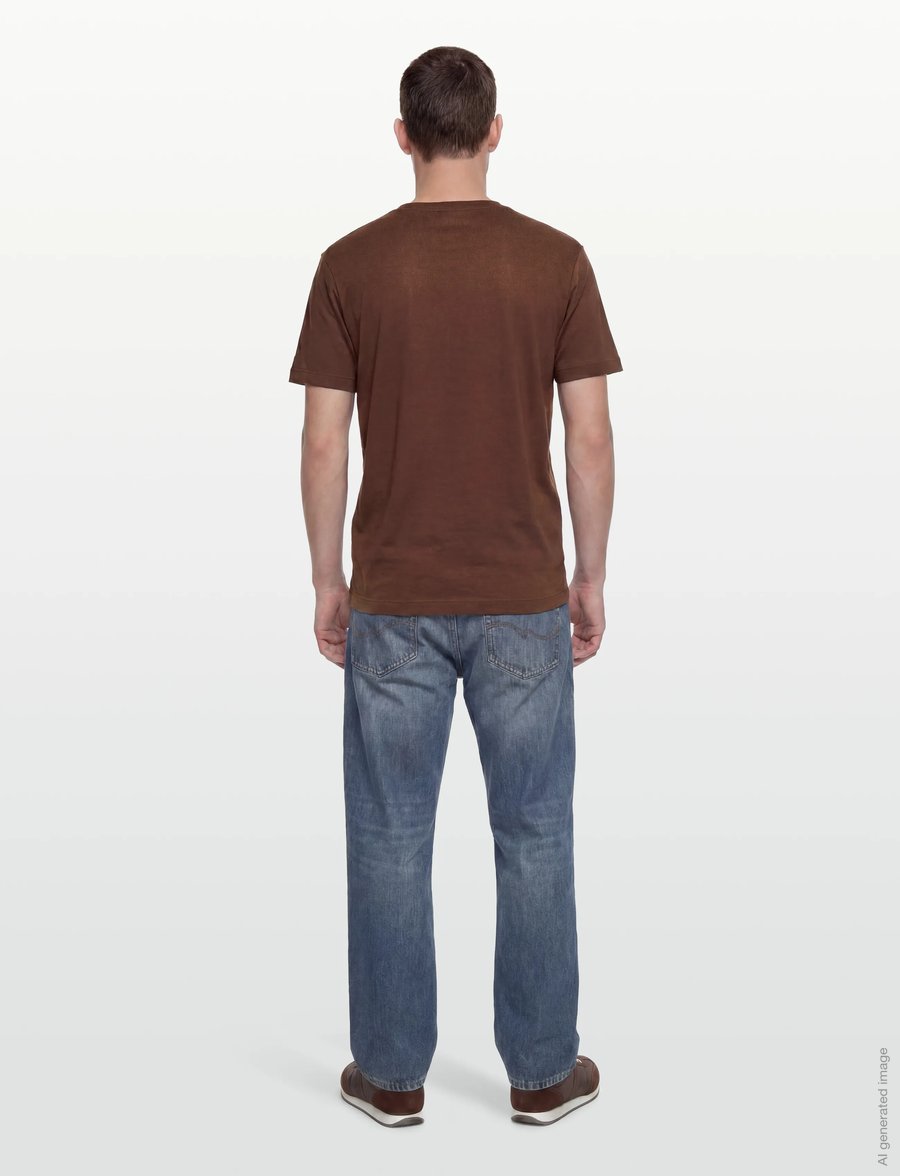 Gant - LINEN SS T-SHIRT - kortærmede t-shirts - mahogany brown - 4