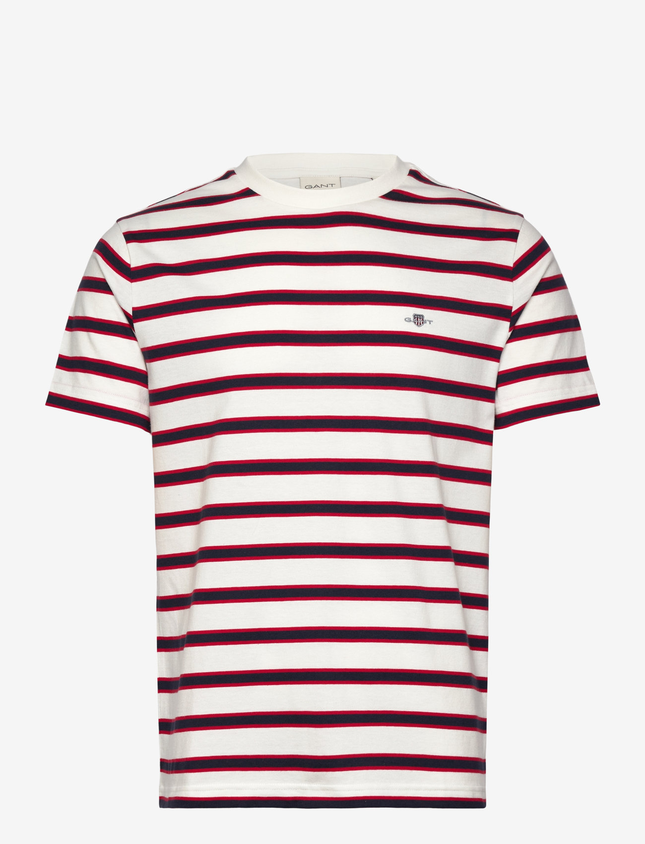 GANT - STRIPED SS TSHIRT - eggshell - 0