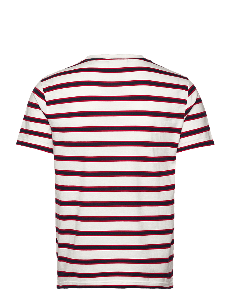 GANT - STRIPED SS TSHIRT - kurzärmelig - eggshell - 1