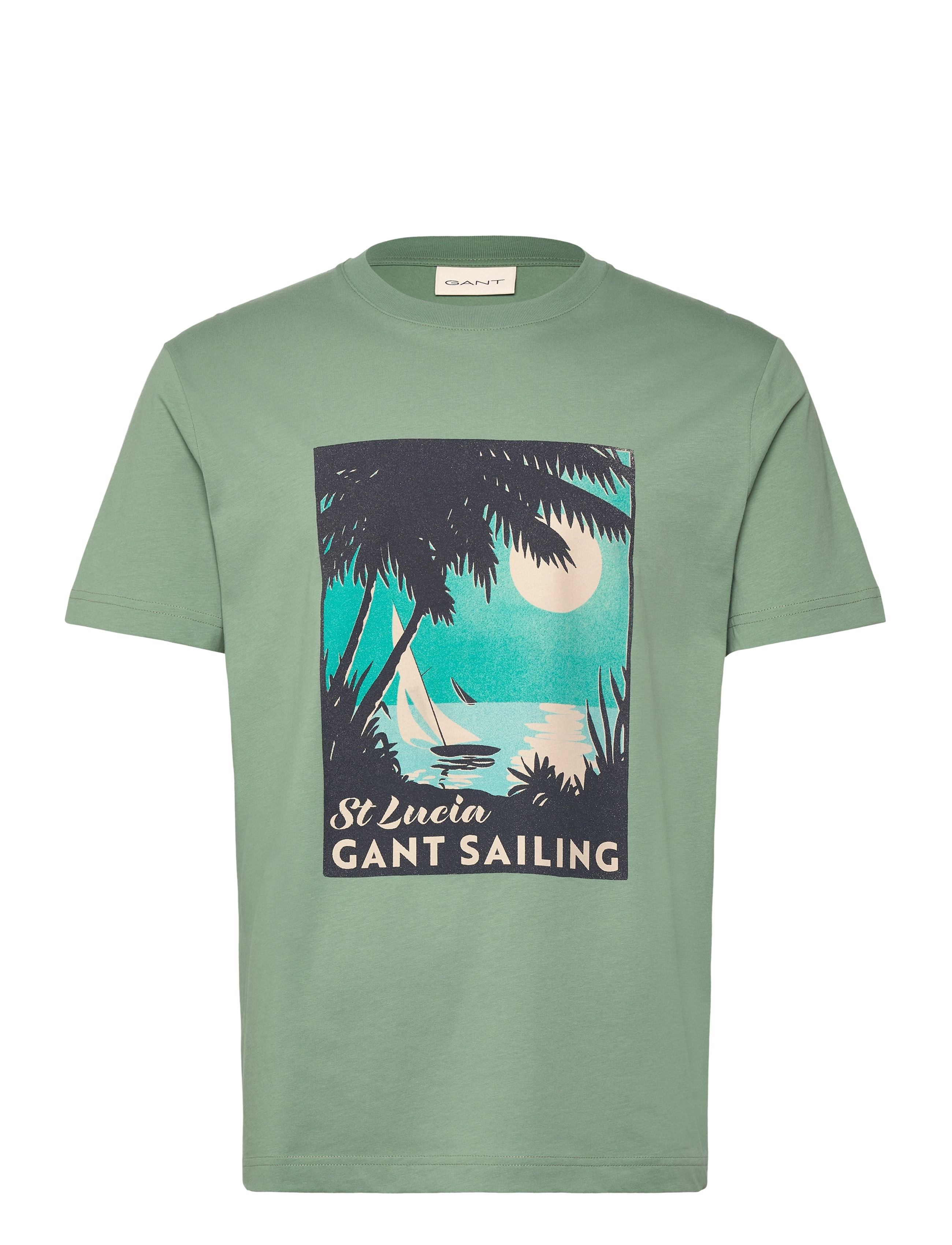 PLACED GRAPHIC T-SHIRT - KALAMATA GREEN