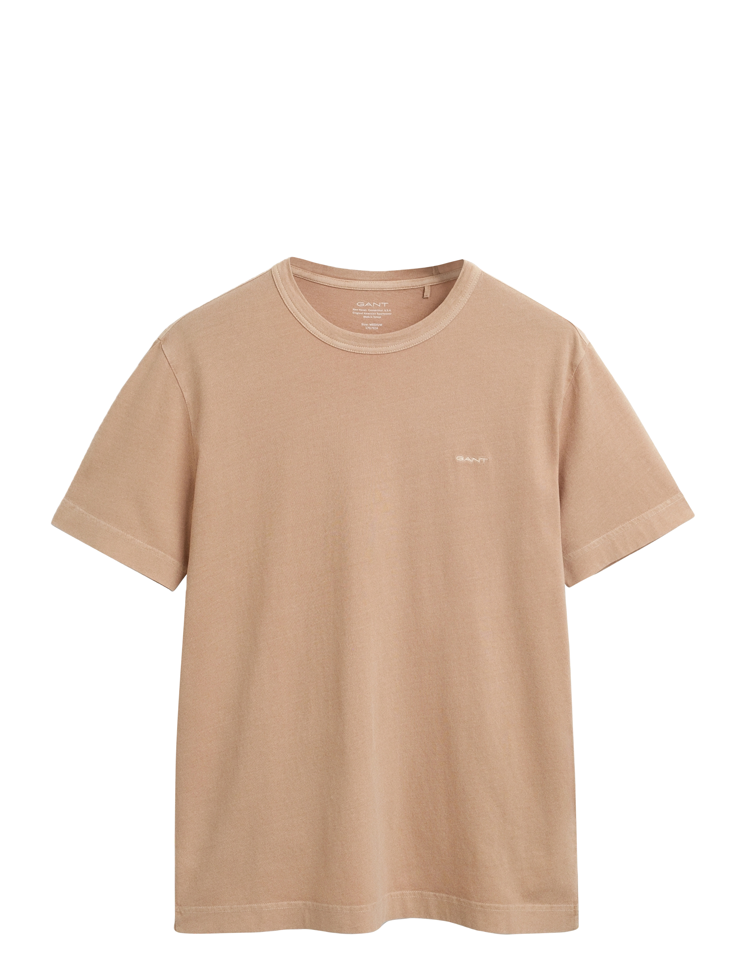 Gant Sunfaded Ss T-Shirt, M, Beige, T-Shirts > Kortærmede, Herre