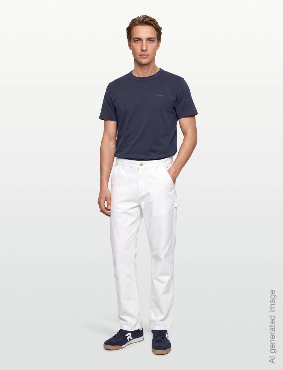 Gant - SUNFADED SS T-SHIRT - kortärmade t-shirts - persian blue - 0