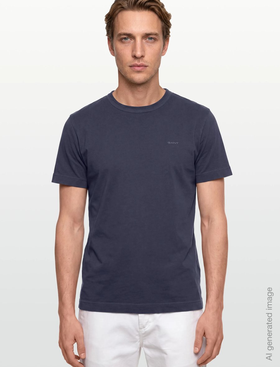 Gant - SUNFADED SS T-SHIRT - kortärmade t-shirts - persian blue - 3