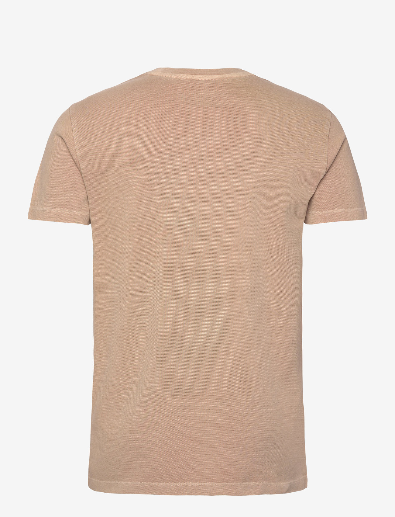 GANT - SLIM SUNFADED SS PIQUE T-SHIRT - kortärmade t-shirts - dry sand - 1