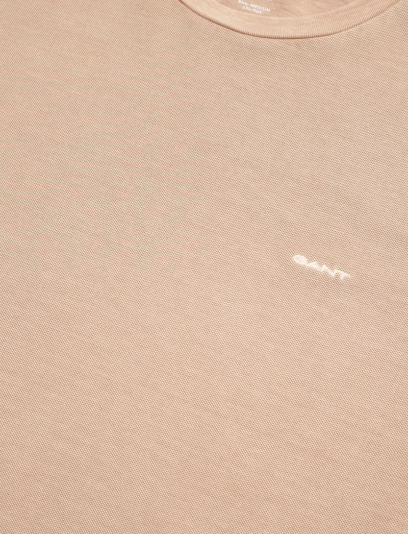 GANT - SLIM SUNFADED SS PIQUE T-SHIRT - kortärmade t-shirts - dry sand - 2