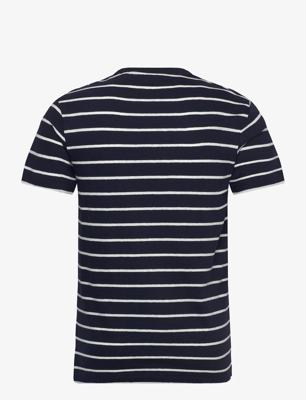 GANT - COTTON LINEN STRIPE SS T-SHIRT - kurzärmelig - evening blue - 1