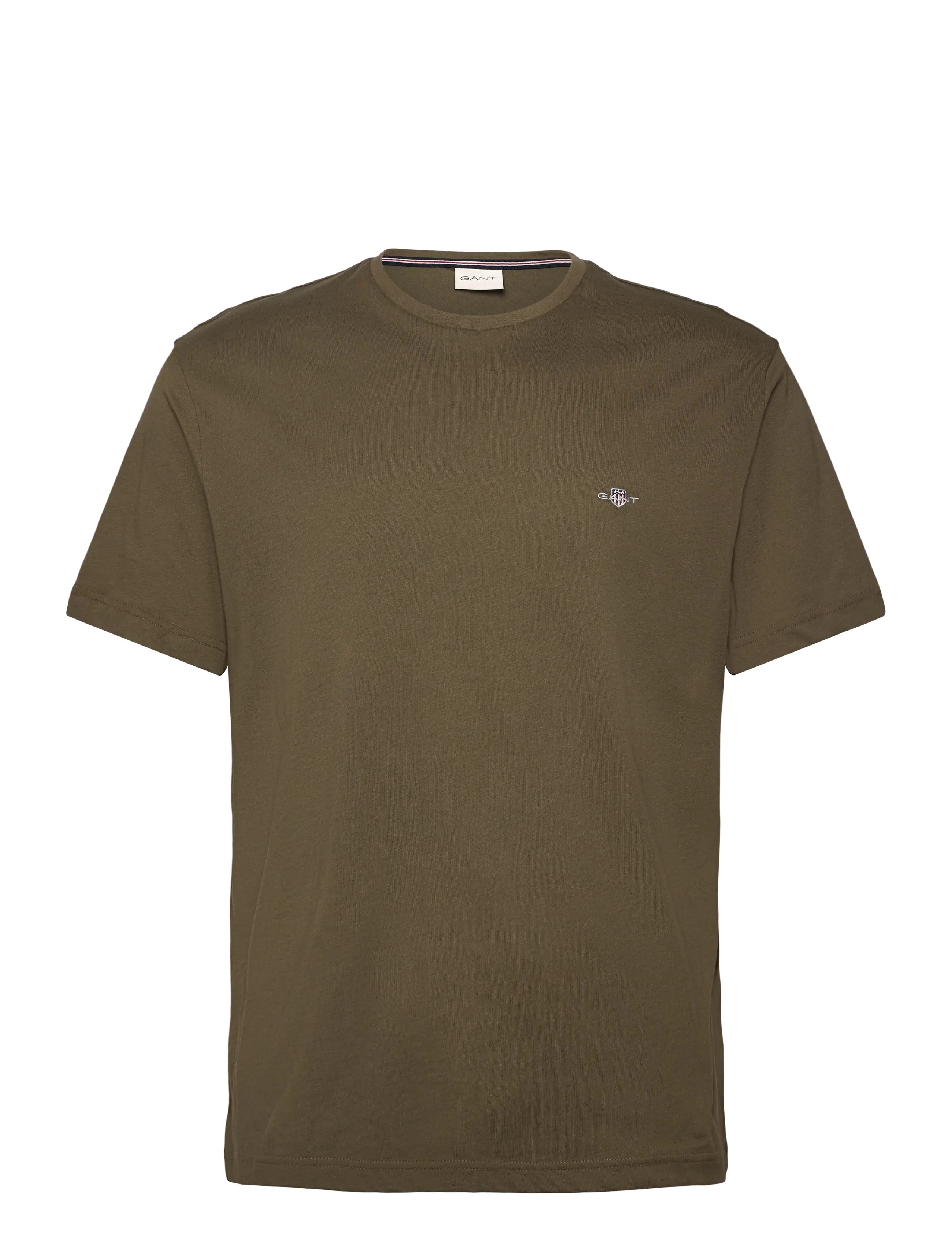 GANT Shield Logo Ss T-Shirt Khaki - M - Herren