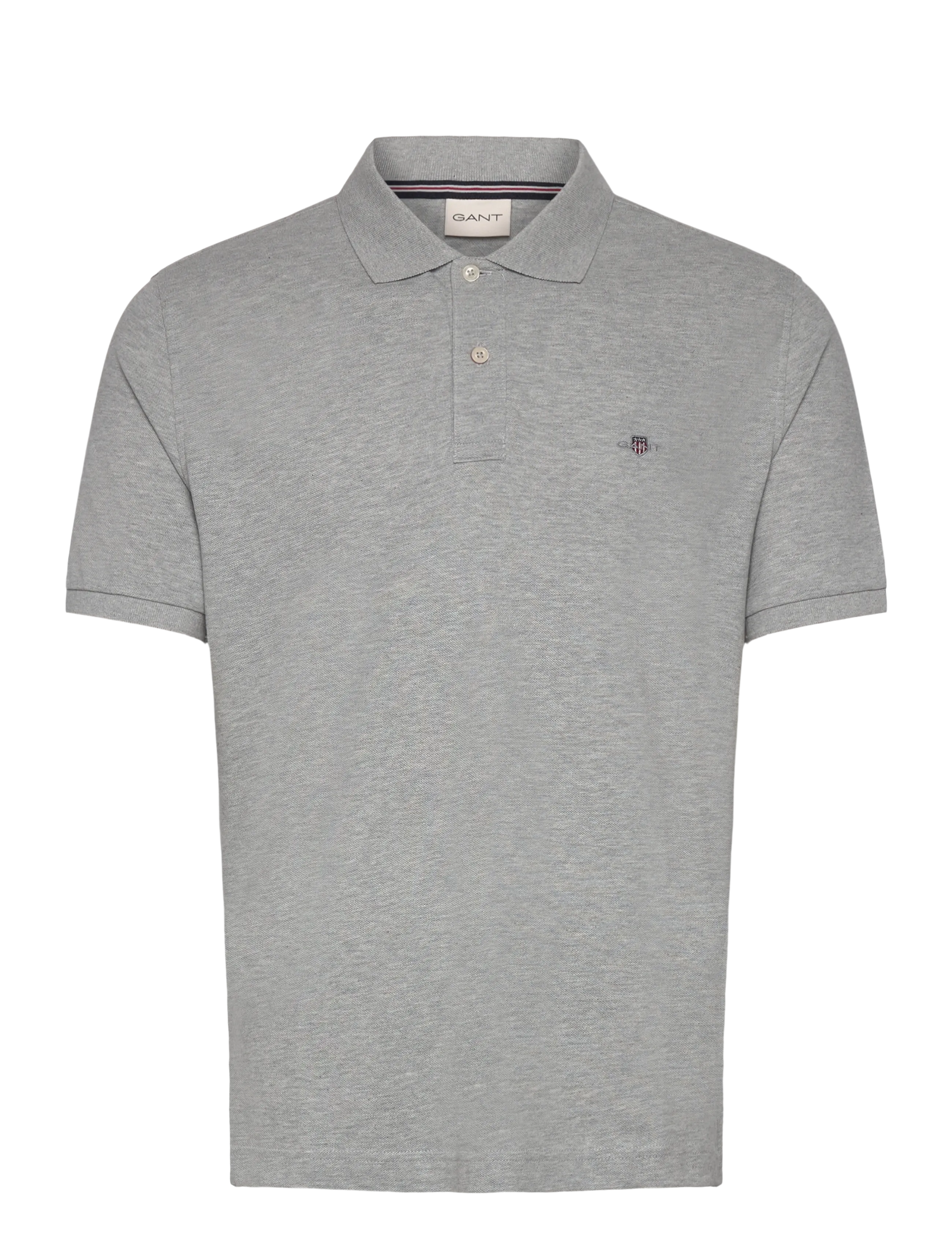 SHIELD LOGO SS POLO - LIGHT GREY MELANGE