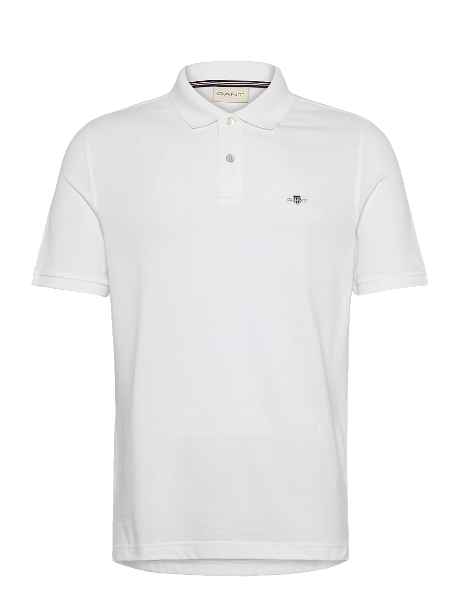 Gant - Logo Polo Shirt - short-sleeved polos - white - 0