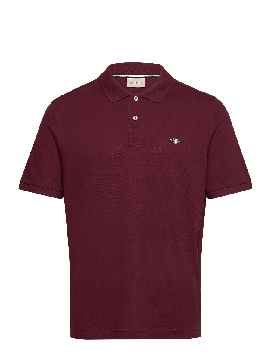 Gant - SHIELD LOGO SS POLO - kortärmade pikéer - wine red - 0